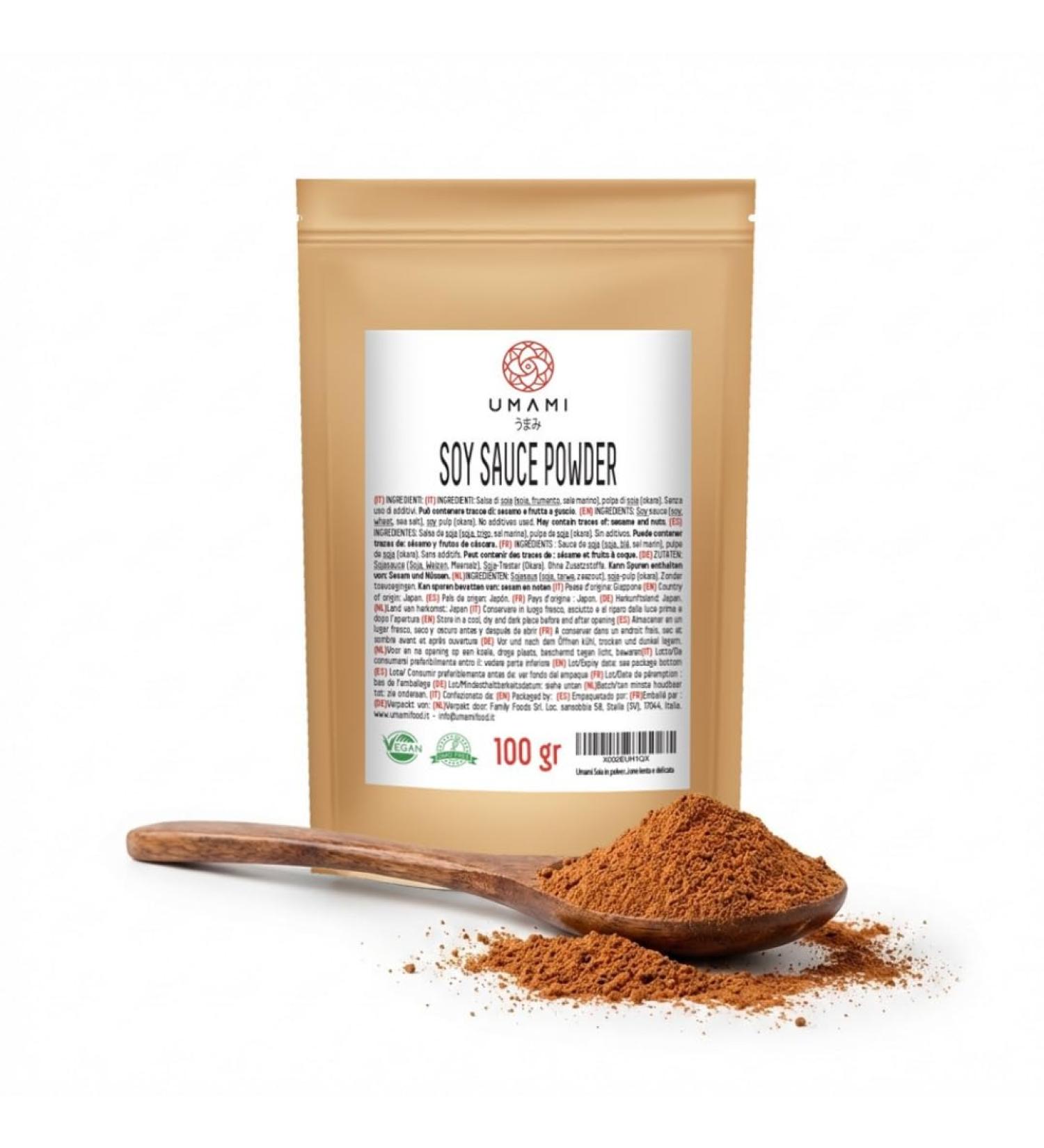 Umami Sauce Soja en Poudre 100g - Assaisonnement Instantan Ferment - Exhausteur de Go t Naturel - Sans Glutamate et Vegan - Pour Marinades et Snacks - Buy Online on GoSupps.com