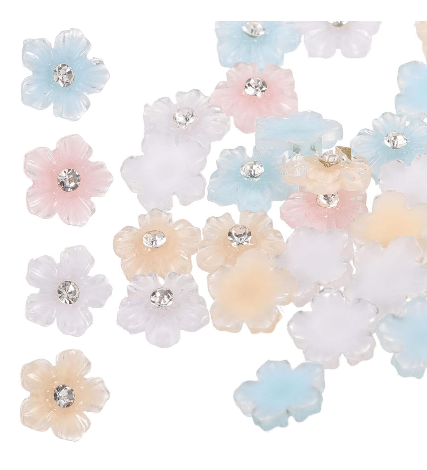 FOMIYES 2 Three-dimensional Nail Accessories Nails Gems Nail Art Accessories Nail Rhinestones Flower Nail Art Rhinestones Nail Decorations Flash Drilling 3d Resin The Flowers - Buy Online on GoSupps.com