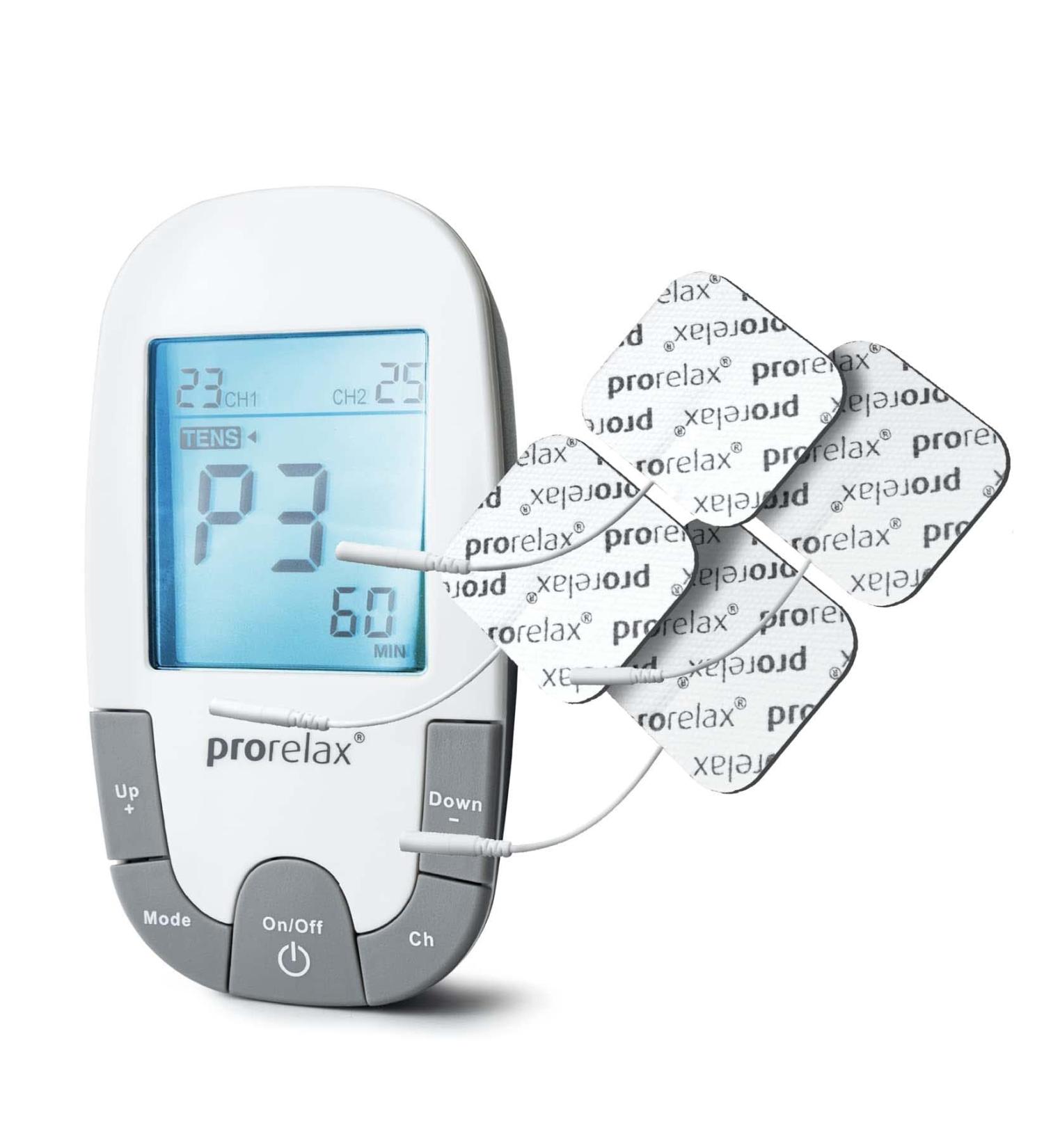 Prorelax Tens/Ems Super Duo Plus |Electrostimulation device for natural therapy for pain and muscle building |2 therapies with one device |With particularly extensive Super Duo Plus White