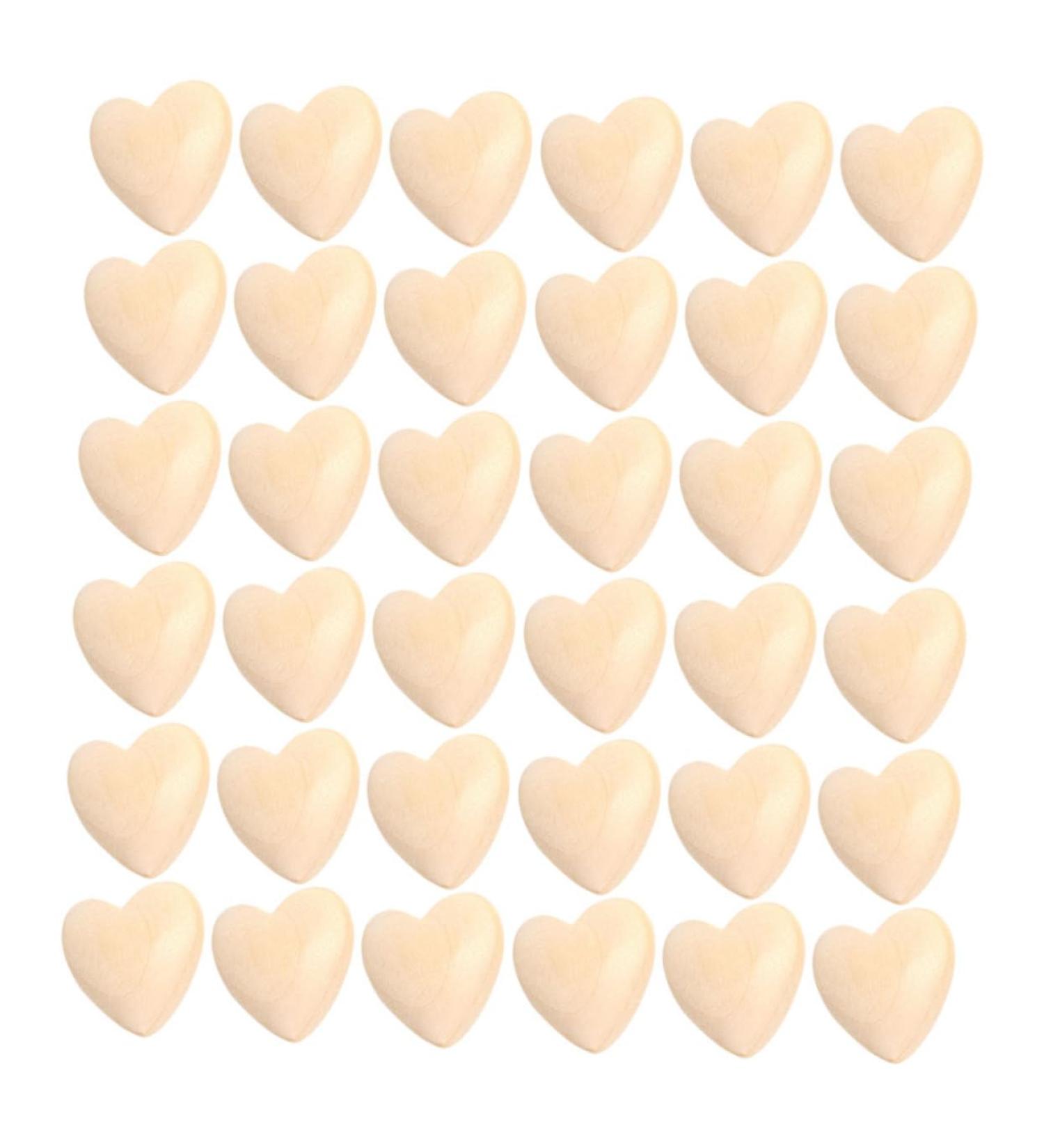 Ibasenice 200 Stk Log Color Peach Cherz Love Spacer Beads - DIY Wooden Heart Jewelry Making Accessories - Buy Online on GoSupps.com