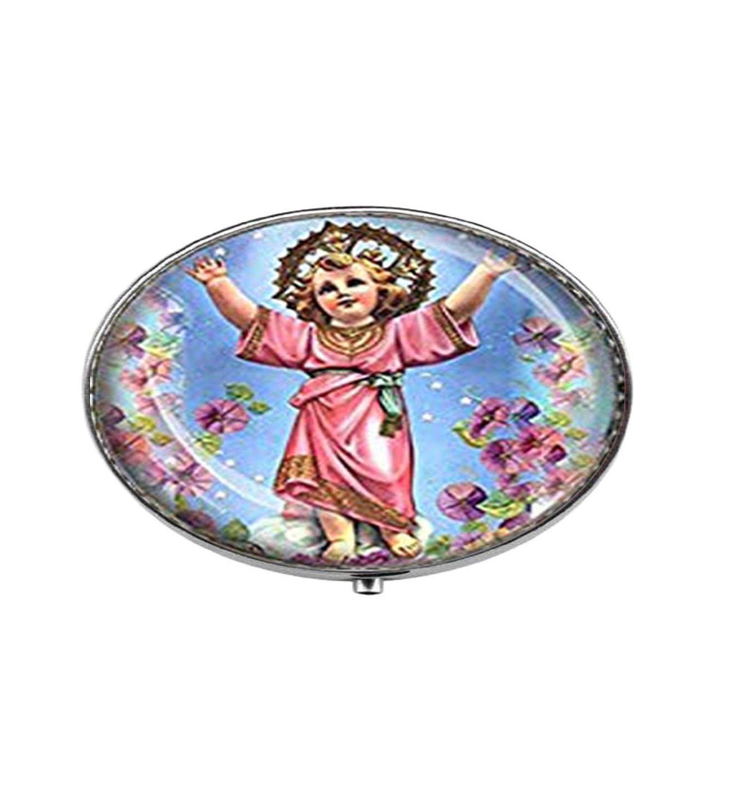 Shop Divine Child Jesus Catholic Medal & Glass Art Pill Box - Christian Religious Gifts - Buy Online on GoSupps.com