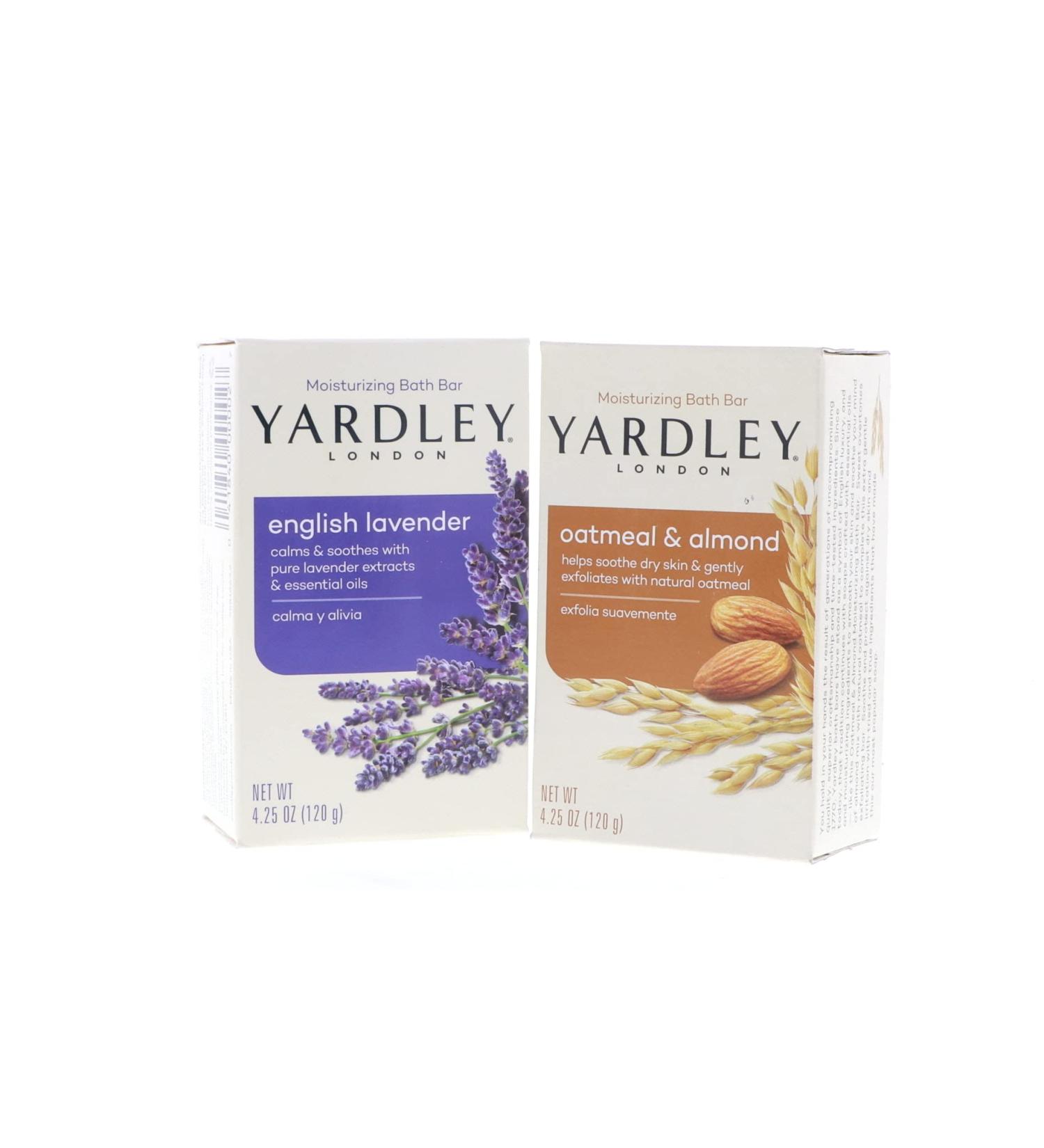 Yardley London Moisturizing Bath Bars - English Lavender Oatmeal & Almond | Shop Internationally - Buy Online on GoSupps.com