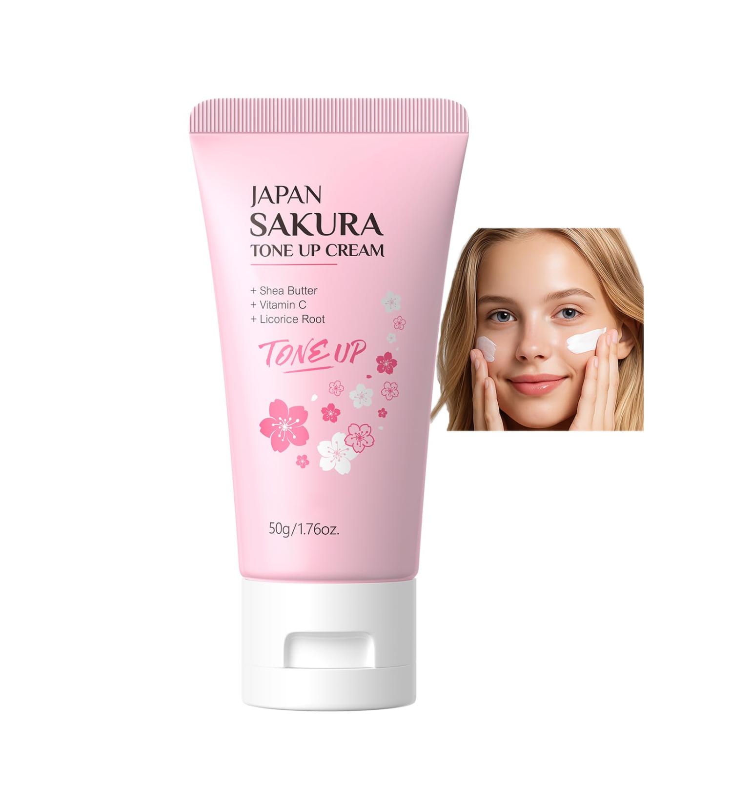 BEUKING Facial Moisturizer Tone-up Cream Japan Sakura Lazy Face Cream with Vitamin C Face Moisturizer Hydrating & Smooth Dry Skin Lightweight Nourishing Facial Skin Instant Tone-Up Cream 1.76 fl.oz - Buy Online on GoSupps.com