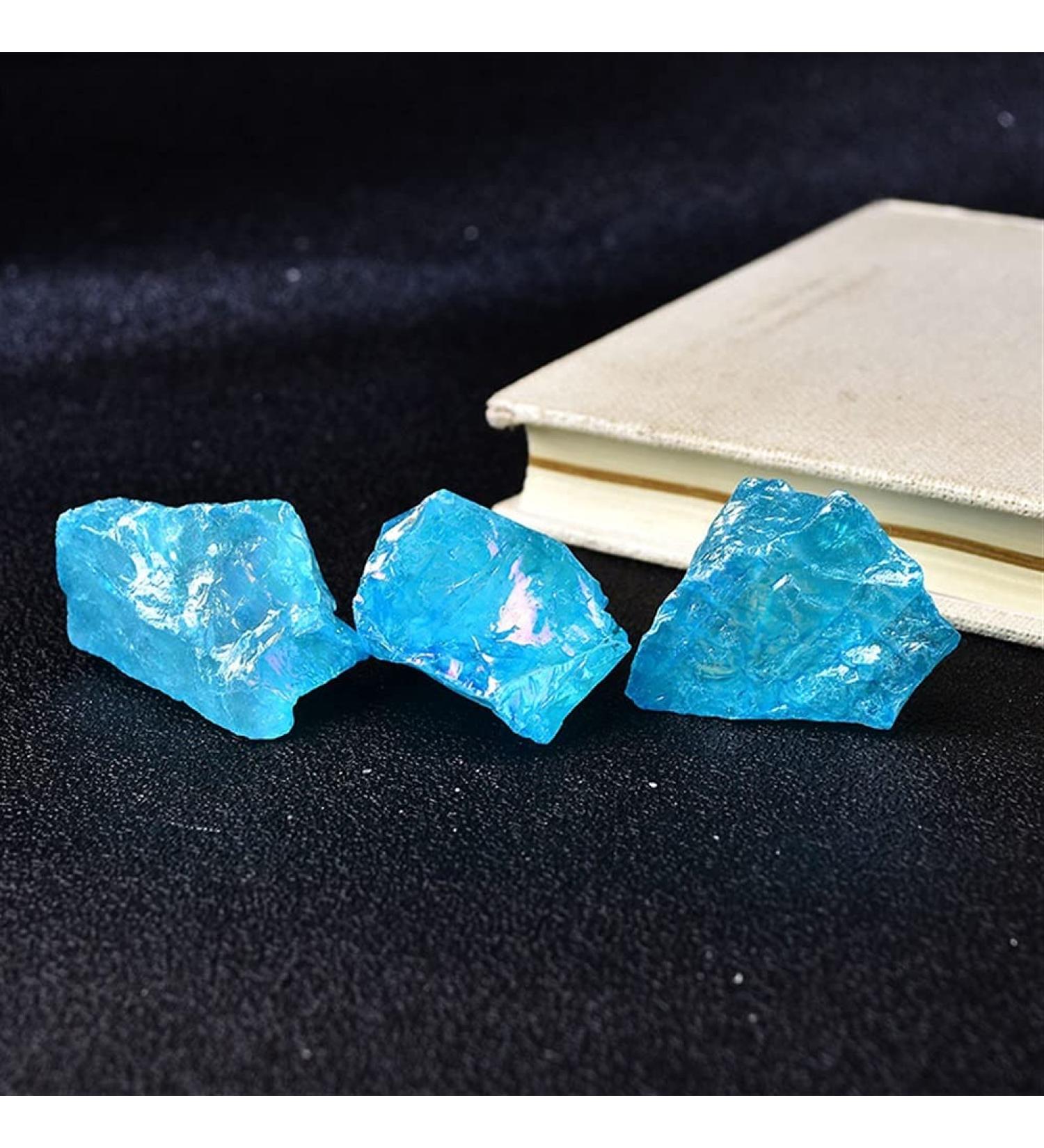 Natural Crystal Raw Stone Electroplate Quartz Specimens Rough Collectibles Raw Gemstone Fish Tank Decoration Gift Home Goods (Color : Blue Size : 1PC) 1PC Blue - Buy Online on GoSupps.com