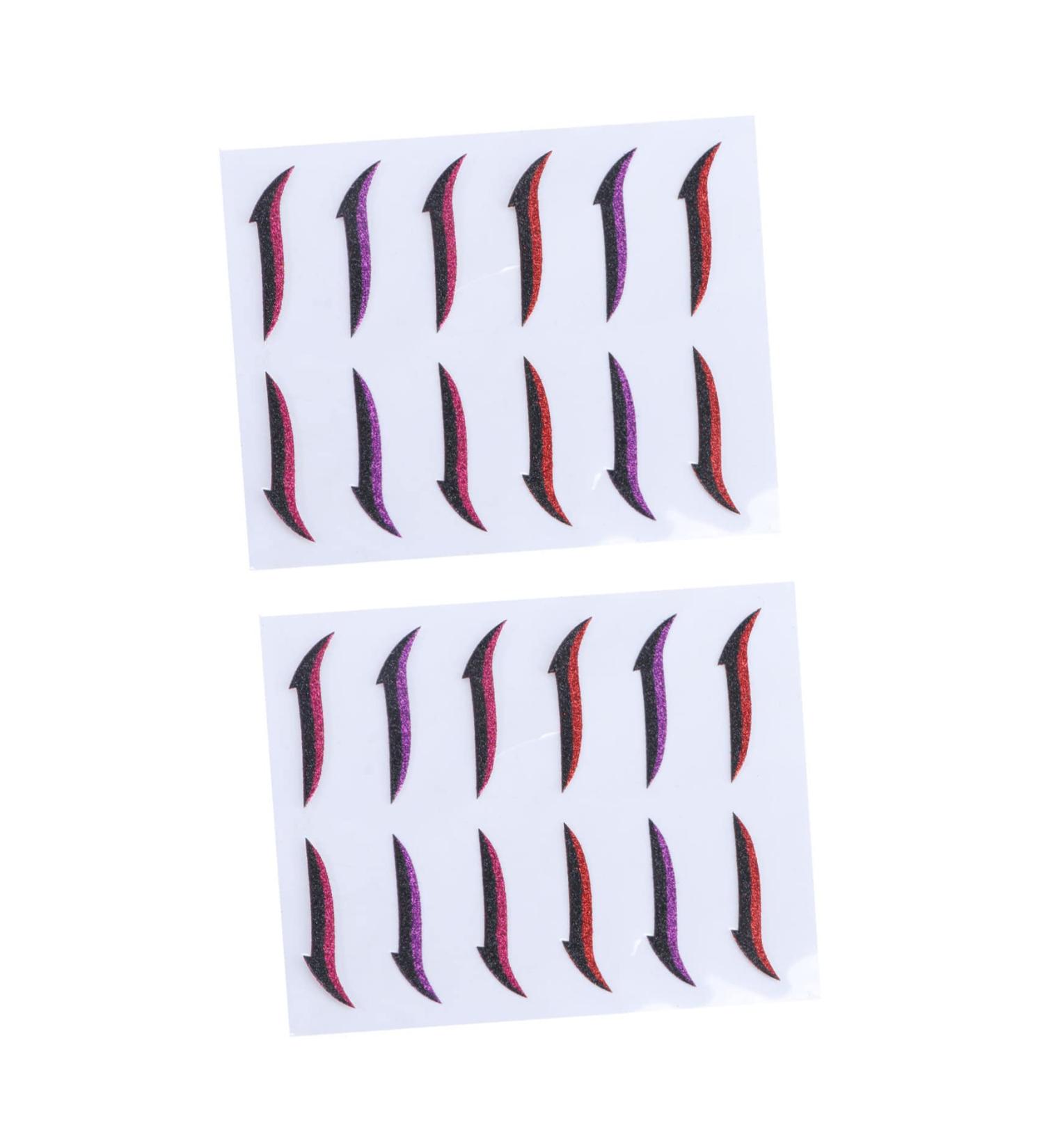 LALAFINA 12 Pairs Glitter Eyeliner Adhesive Eyeliner Stickers Single Side Eyelid Decal Eyeliner Decal Miss - Buy Online on GoSupps.com