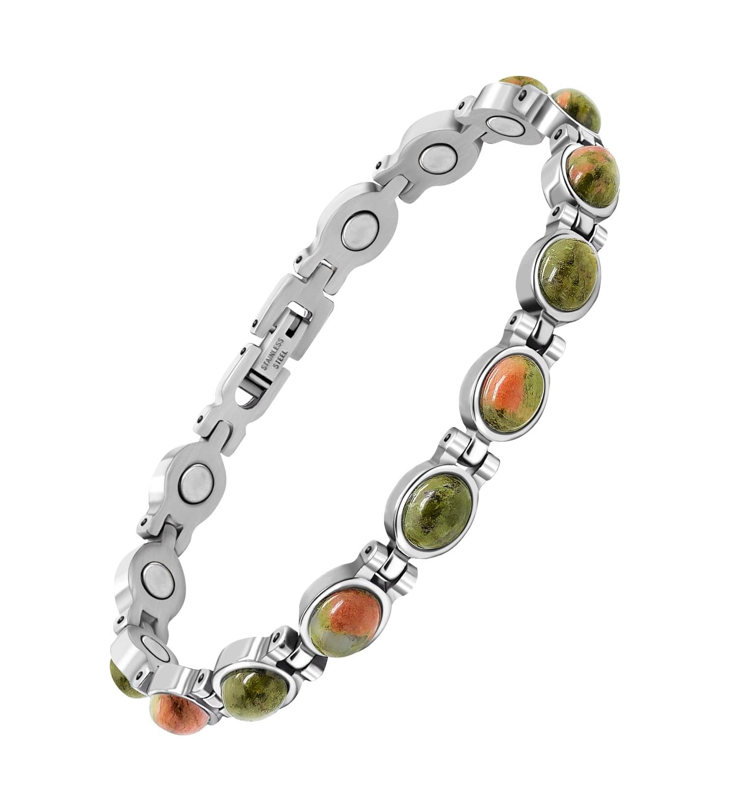 Jeroot Titanstahl Magnetic Tabs for Women - Adjustable Titanium Steel Bracelets with 3500 Gaus Magnets Includes Distance Tool & Elegant Jewelry Gift Box - Buy Online on GoSupps.com