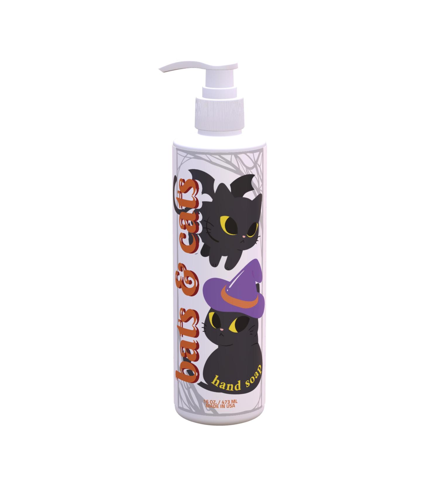 Halloween Hand Soap Bats & Cats Design | Fresh Green Tea & Lemon Scent | 12 Pack 16 oz Pump | Playful Spooky Decor | Paraben-Free Made in USA - Buy Online on GoSupps.com