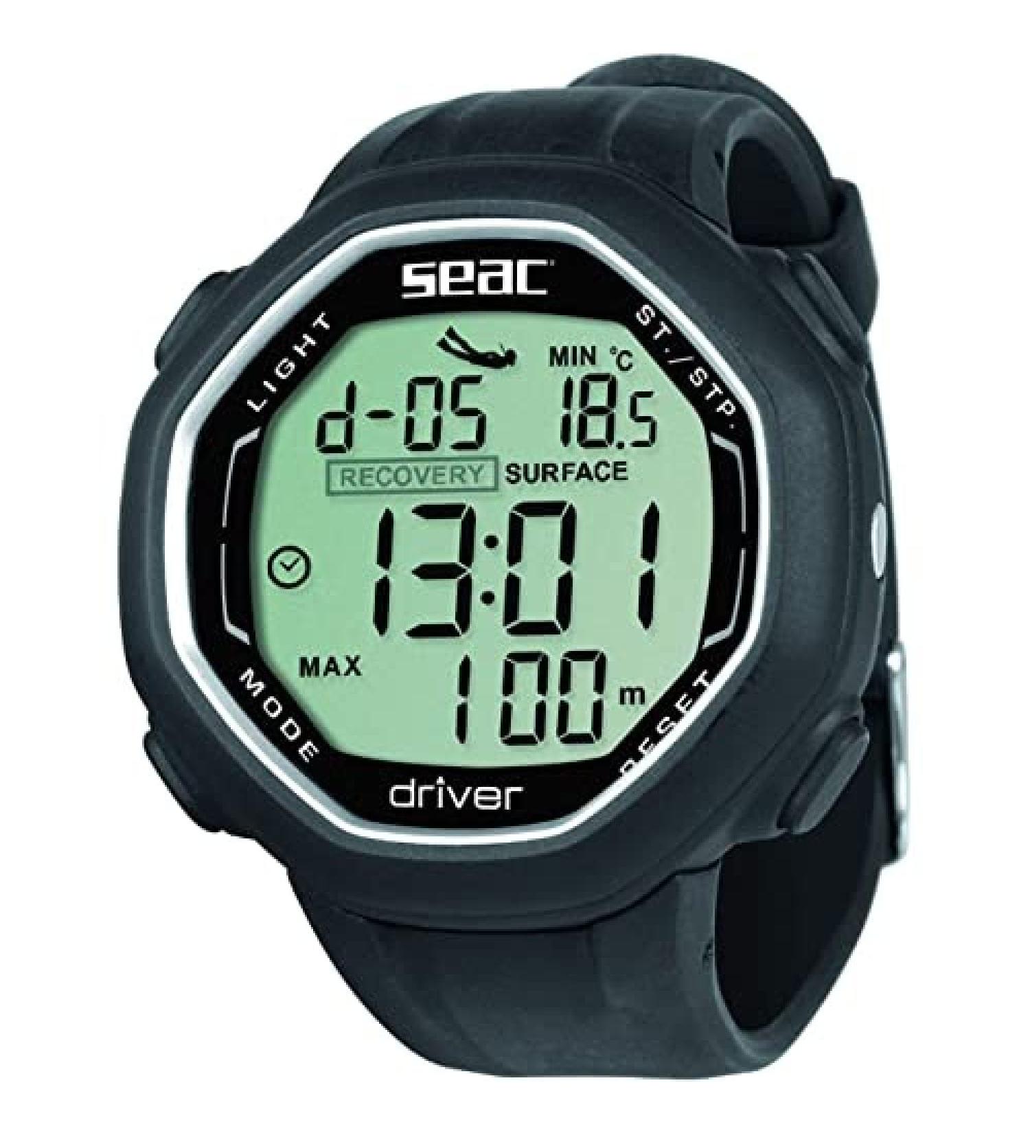 SEAC Driver Wrist-Mount Freediving Computer - Data Download System, Black - Buy Online on GoSupps.com