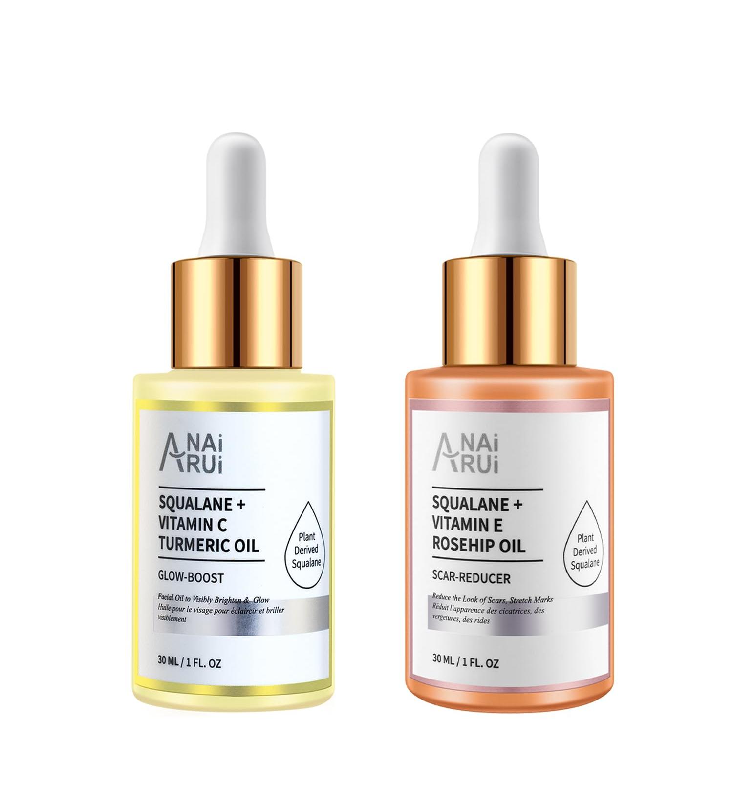 ANAI RUI Squalane Rosehip Oil for face +Vitamin C Turmeric Oil Hydrate Firm and Softer Skin - Buy Online on GoSupps.com
