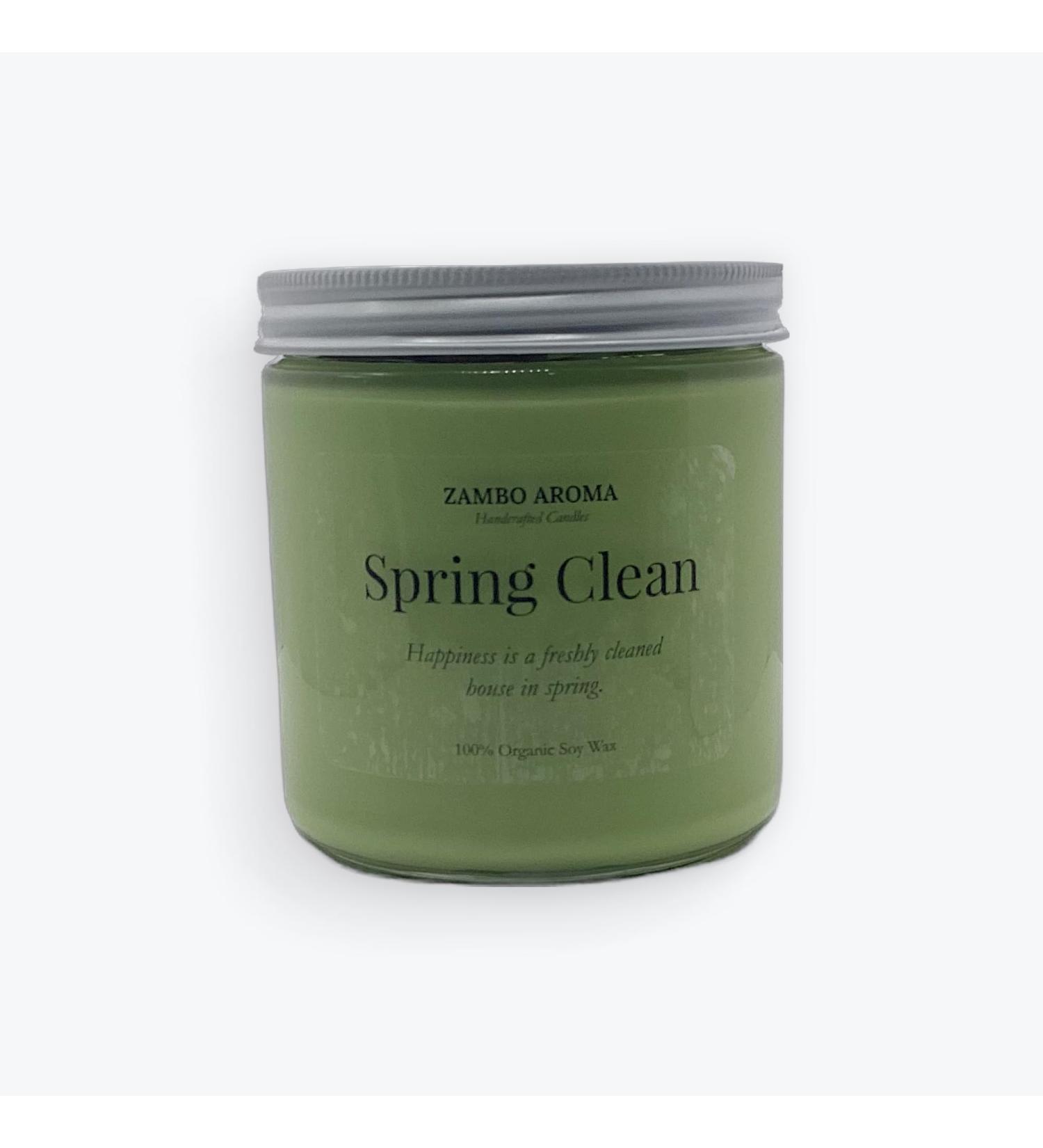 Spring Clean Candle | 100% Organic Soy Wax | Zambo Aroma | Floral Scent for Spring Nostalgia - Shop Internationally - Buy Online on GoSupps.com