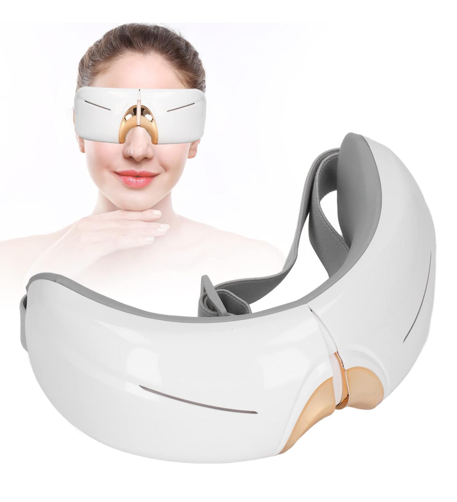Vibration Eye Massager - Heated Rechargeable USB Device for Migraine Relief & Fatigue - 3 Levels of Relaxation | Shop Internationally - Buy Online on GoSupps.com