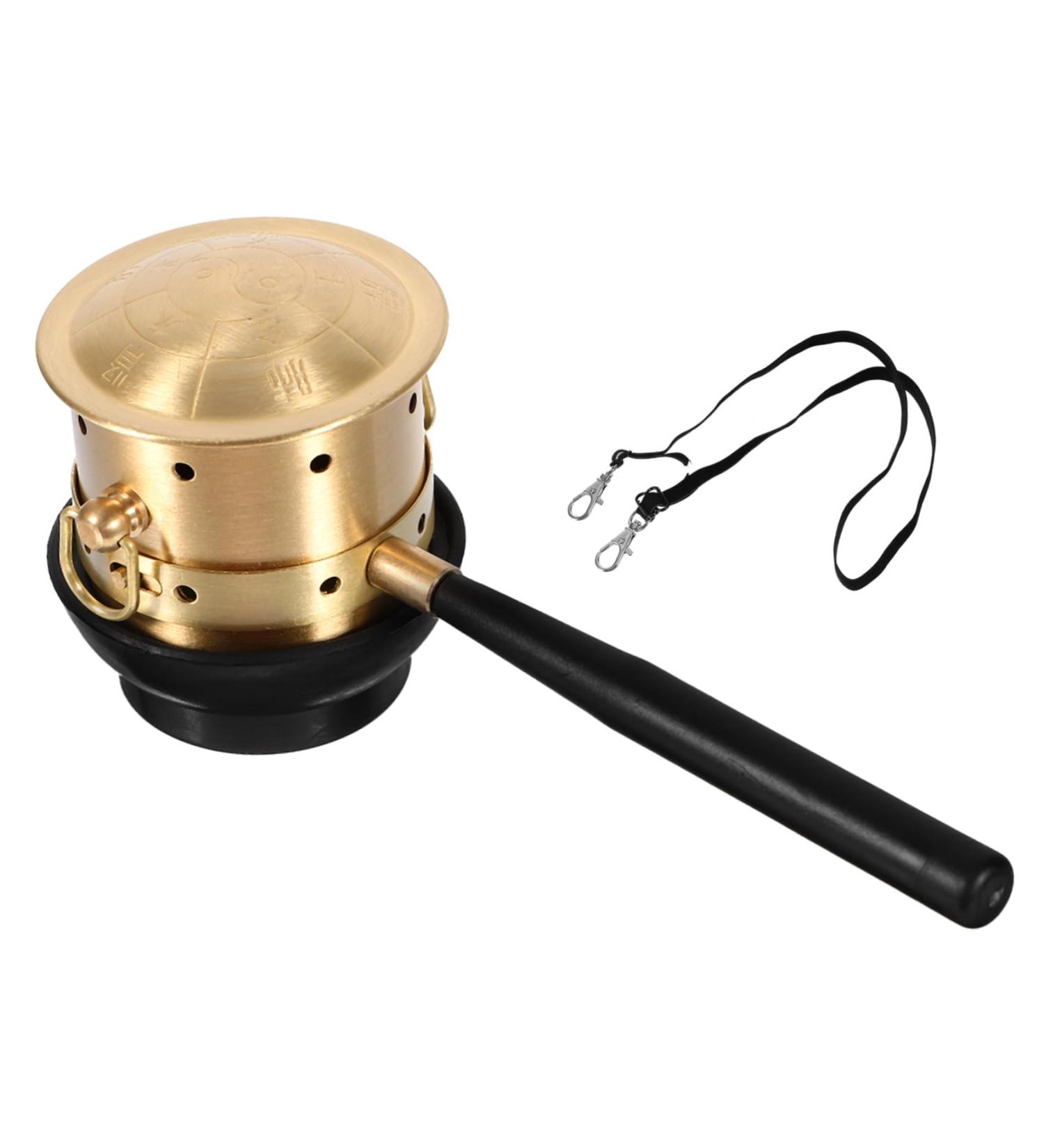 Beaupretty Moxibustion Box - Copper Moxa Stick Holder & Neck Massage Device | 2 Pcs Golden Moxibustion Pot for Optimal Relaxation - Buy Online on GoSupps.com
