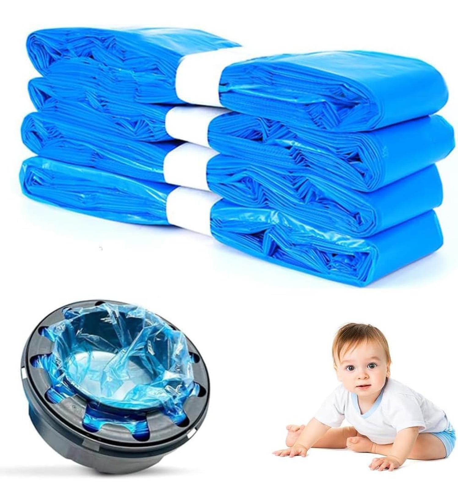 UQMIQURA Diaper Pail Refill Bags 4 Pcs Diaper Disposal System Replacement Bags Odor Control Compatible for Genie for Munchkin Diaper Pail Refill Bags Extended 180in Diaper Refill - Blue - Buy Online on GoSupps.com