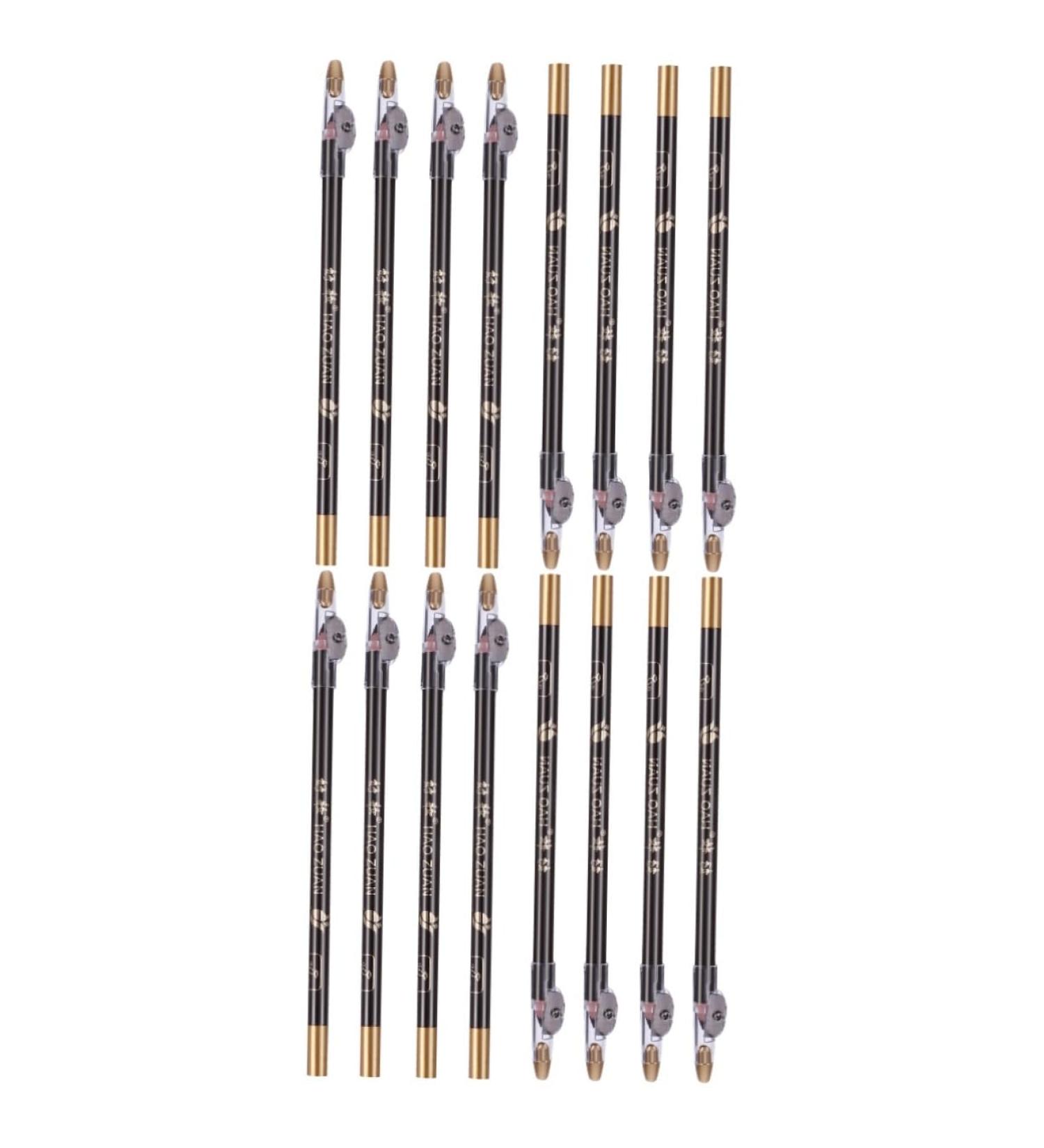 BIUDECO 16 Pcs Pencil Sharpener Eyebrow Pencil Lasting Eyebrow Pencil Waterproof Eyebrow Pen Black Wooden - Buy Online on GoSupps.com