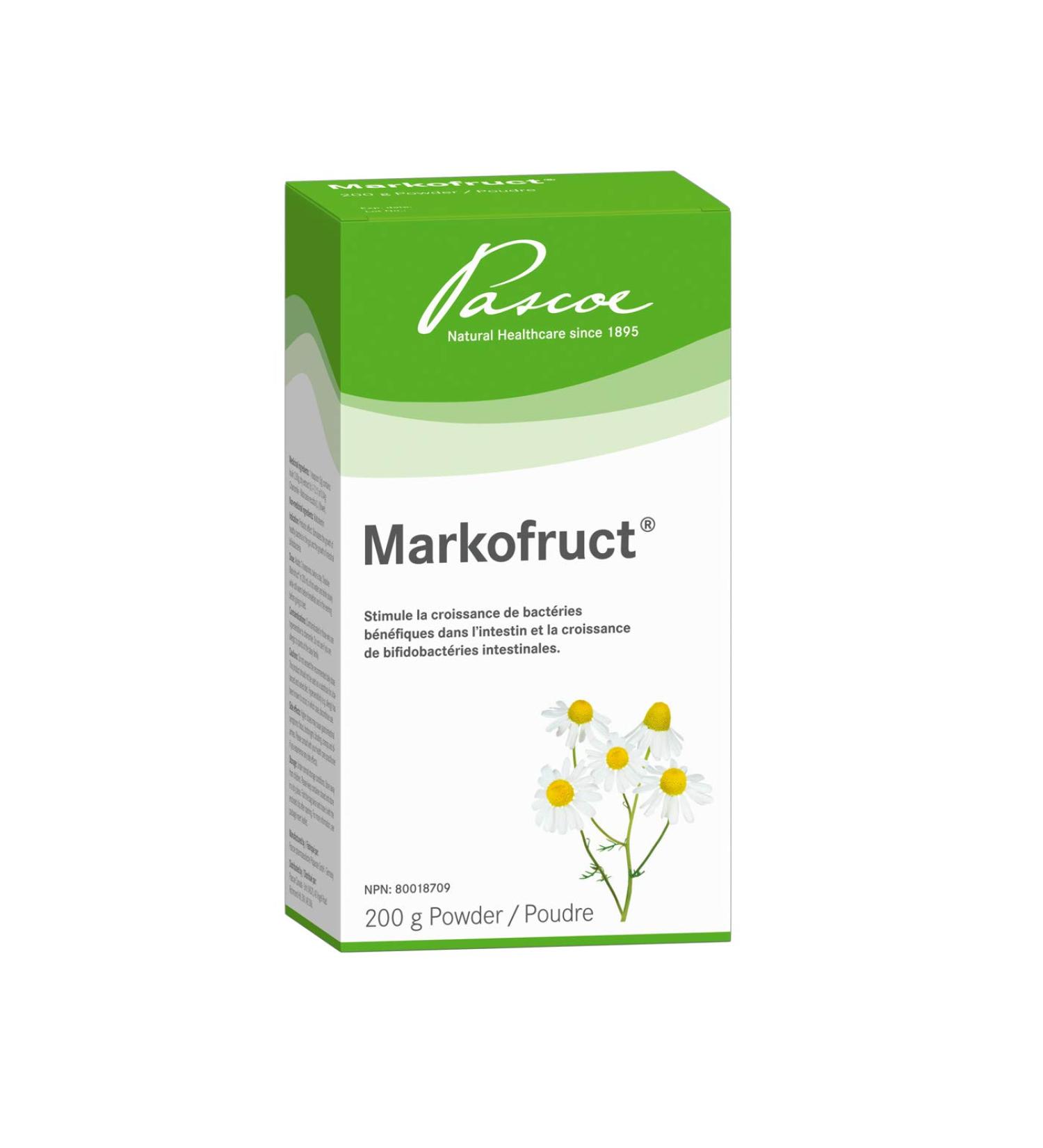 Pascoe - Markofruct Prebiotic Powder to stimulate the growth of healthy bacteria in the gut and the growth of intestinal bifidobacterial Made with Chamomile and inulin (Oligofructose) Dissolves in hot water to drink like a tea 200 g 200 g (Pack of 1) - Buy Online on GoSupps.com