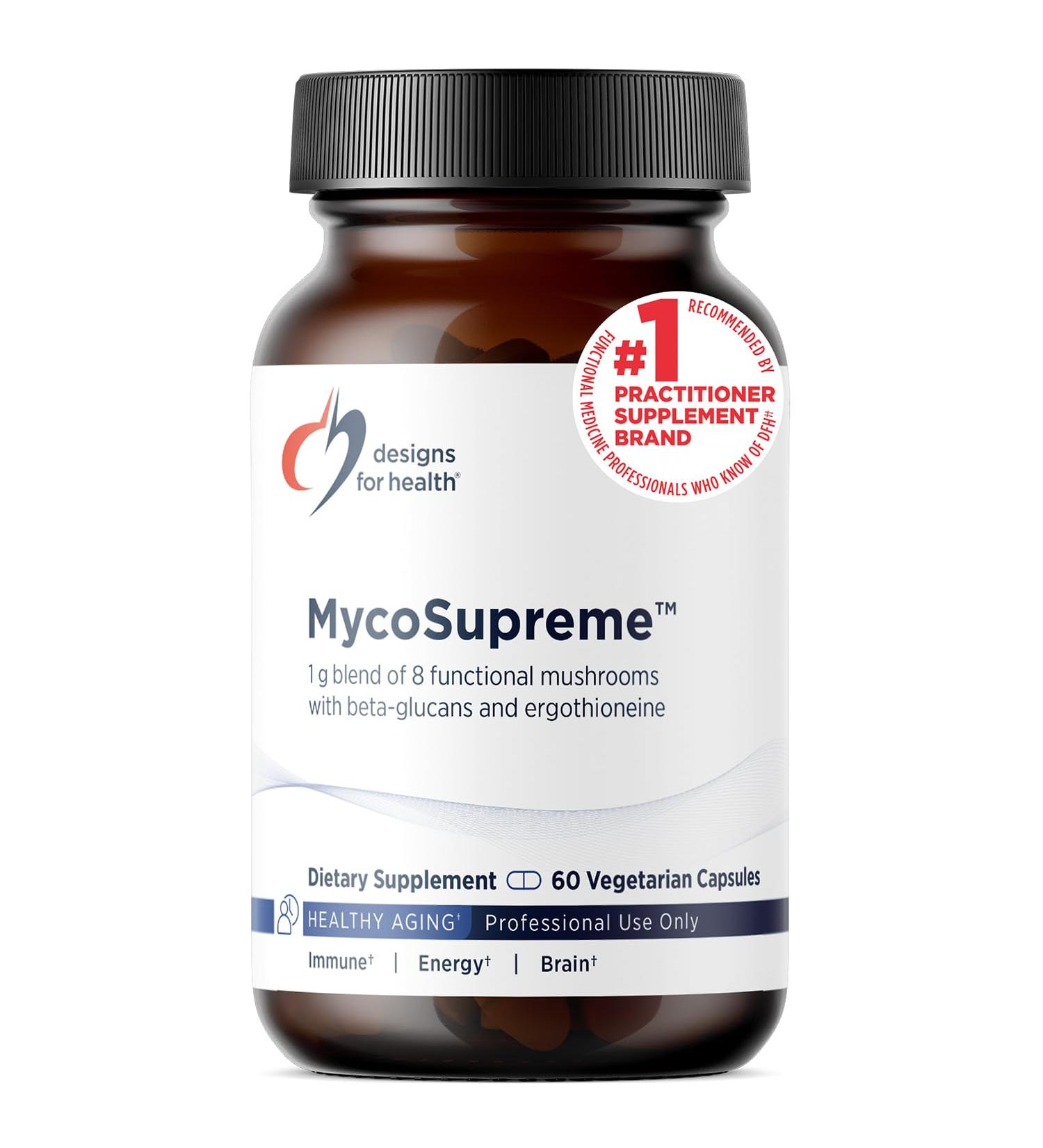 Designs for Health MycoSupreme Mushroom Supplement - Nootropic Immune Support Supplement with Lion s Mane Reishi Cordyceps Turkey Tail & Chaga Mushroom Complex - Vegan Gluten Free (60 Capsules) - Buy Online on GoSupps.com