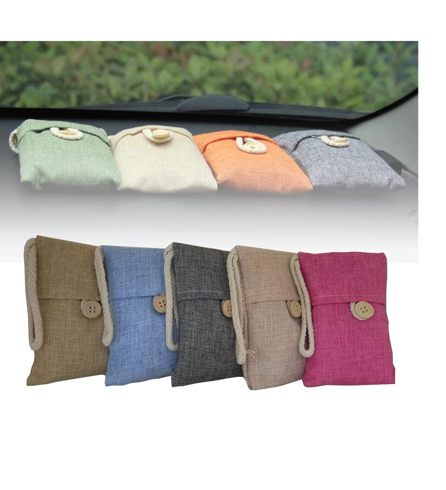 5 X 100g Natural Air Purifying Bamboo Bag Bamboo Charcoal Bag Odor Eliminator Decoration Bag for Bathroom Kitchen Cars Closet Refrigerator(Color may selected randomly) - Buy Online on GoSupps.com