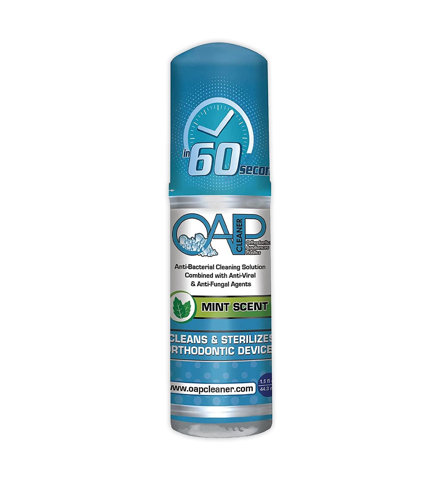OAP Cleaner Foam Retainer Cleaner for Aligner, Invisalign, Denture & Mouth Guard | Orthodontic 60 Second Cleanser | Paraben, Sulfate, Triclosan Free | 44.3mL Bottle - Pack of 1 - Buy Online on GoSupps.com