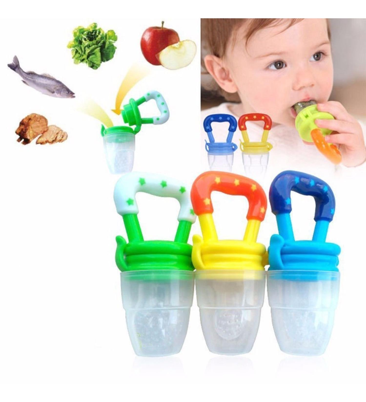 Q4U Baby Pacifier Fresh Keeper/Fruit Feeder Feeding Nipple Weaning Teething Pacifier Dummy Soother 4 Pack