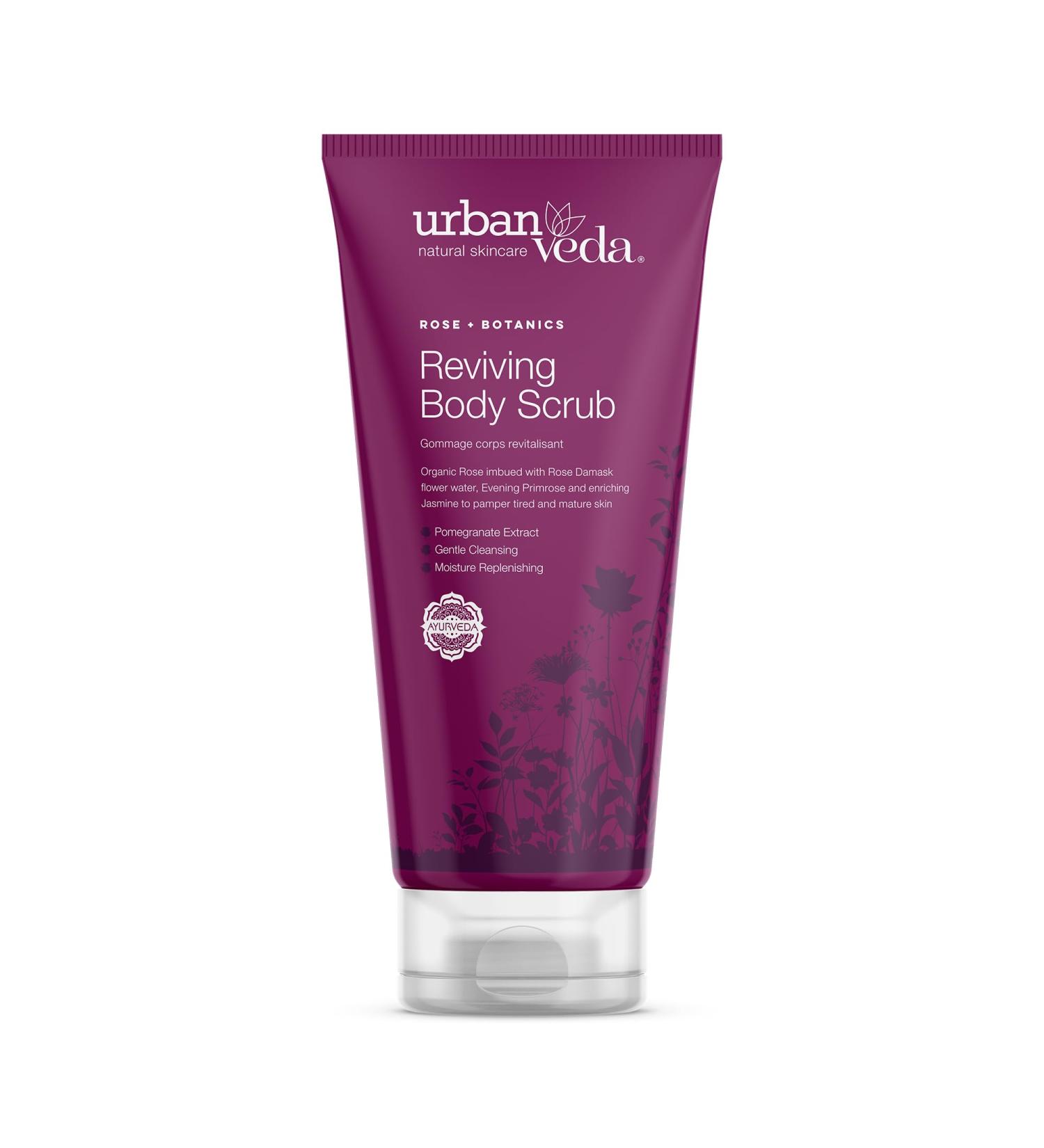 Urban Veda Reviving Body Scrub | Exfoliating Body Scrub for Mature Skin| Rosehip Oil Pumice & Peach Body Exfoliator Scrub | Rejuvenating & Firming | Dead Skin Remover | Exfoliating Body Wash | 200 ML - Buy Online on GoSupps.com