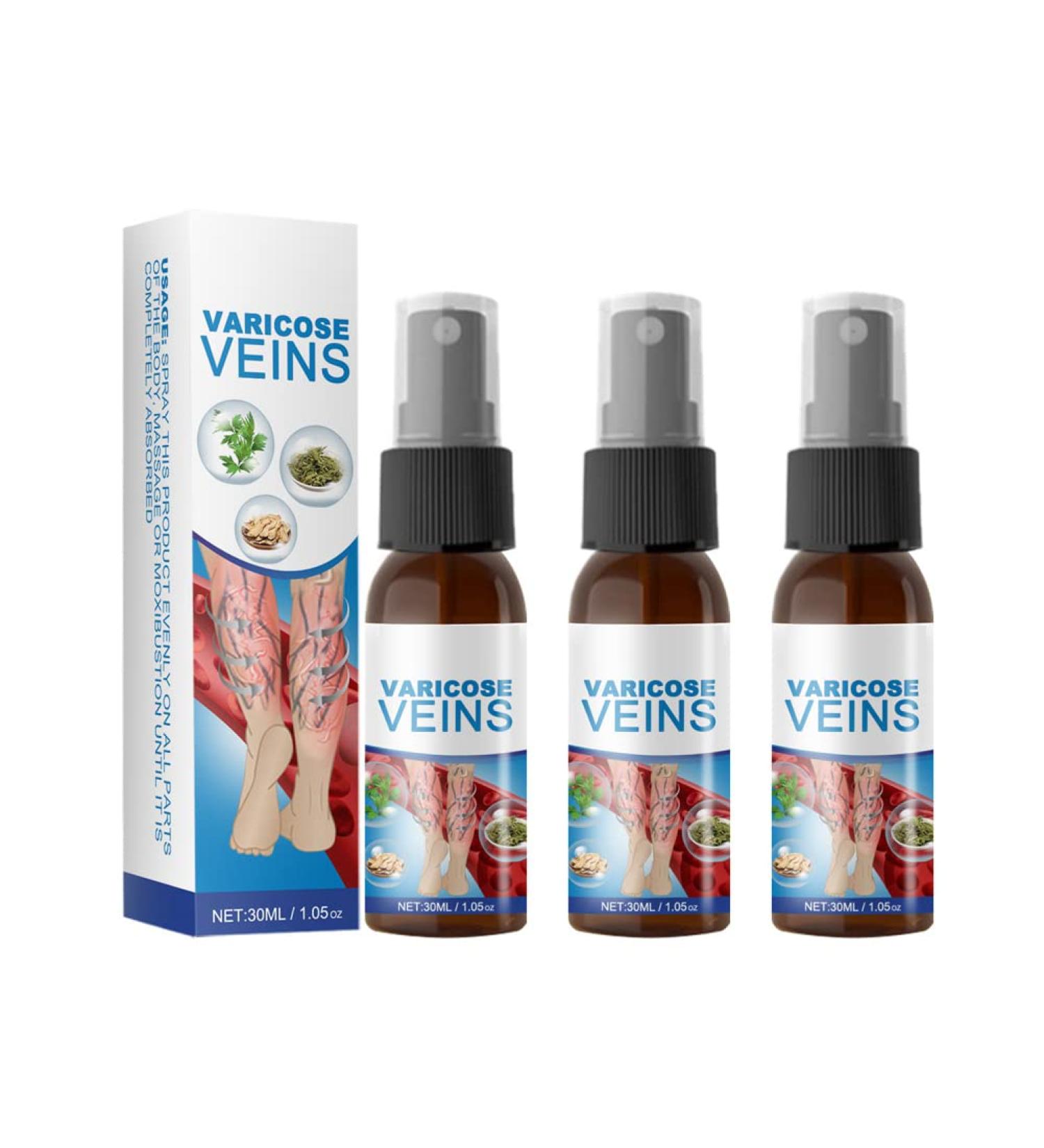 Varicose Veins Cream - Lichengtai Miracle Spray for Varicose & Spider Veins Relief - 3 Pack (20g) - Fast Muscle Soreness Relief - Buy Online on GoSupps.com