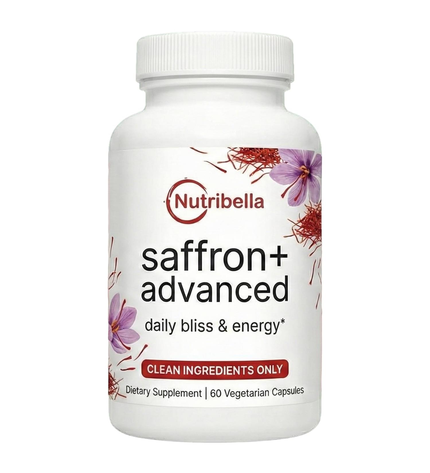 BOFEAFQ Nutribella Saffron Advanced Advanced 10-in-1 Wellness Supplement 60 Veggie Capsules Non-GMO