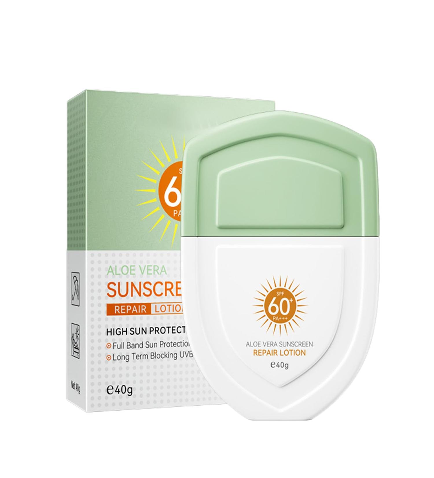 Sunscreen SPF 60+ Aloe Vera Sun Cream Isolation Suncreen Face&Body Sun Protection Sun Cream Against UVA UVB Sun Protects Against Sun Exposure Easy to Apply Waterproof Moisturizing Sun Cream PA+++ - Buy Online on GoSupps.com