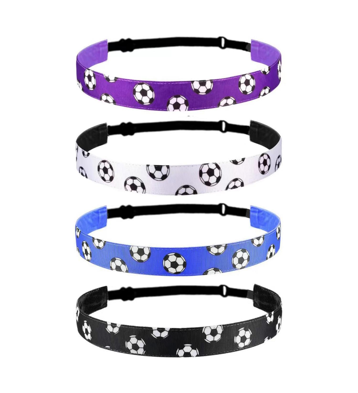 Shop Weipuer 4-Pack Adjustable Elastic Football Headbands for Girls Slide-Resistant Athletic Hair Bands - Buy Online on GoSupps.com