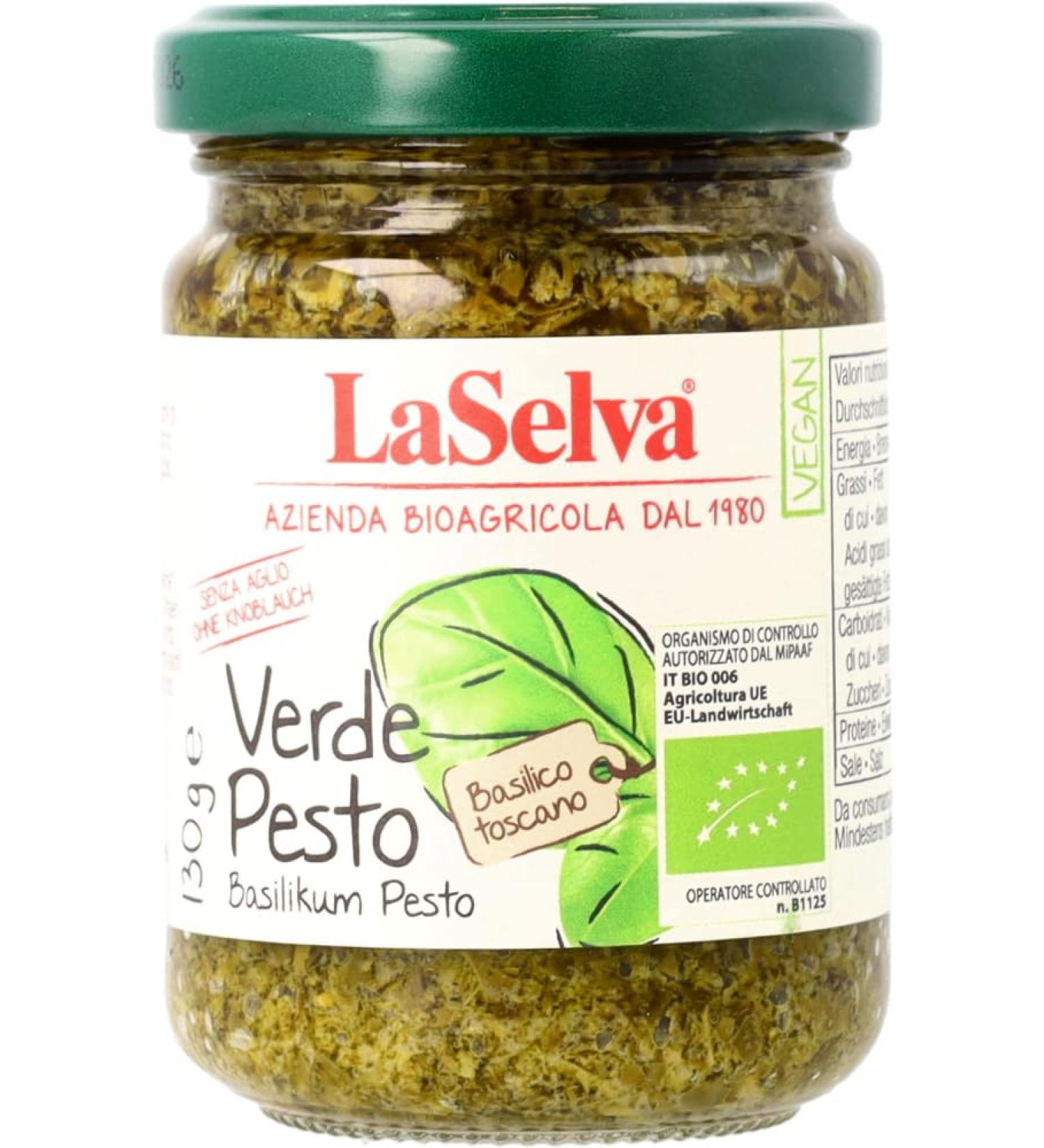 LaSelva La Selva Bio Verde Pesto Basil Spice Paste (6 x 130 g)