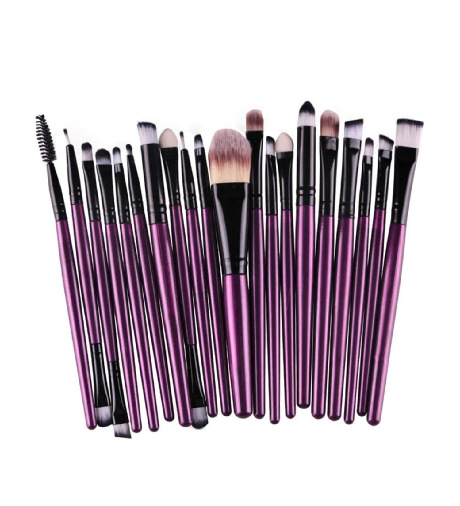 Angoily 20pc Professional Makeup Brush Set | Soft Eye & Face Brushes for Women | Best Beauty Tools for Flawless Makeup - Buy Online on GoSupps.com