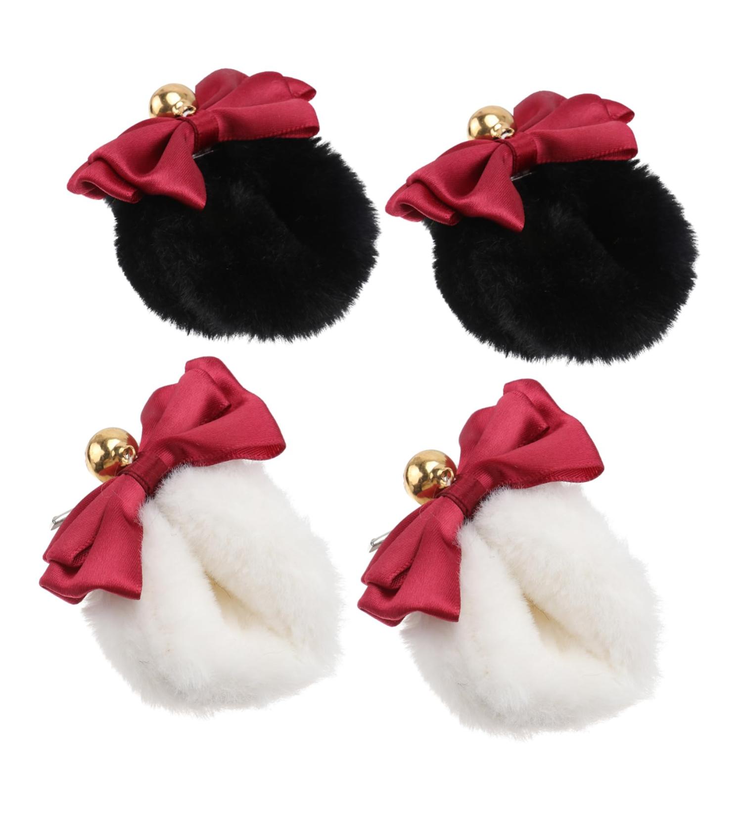 Beaupretty 2 Pairs Bear Ear Hair Clip Girls Dress for Girl Decorative Hair Accessories Cute Big Hair Clips Bear Ear Headdress with Bowknot Cute Barrettes Ribbon Bow Lolita Side Clip - Buy Online on GoSupps.com