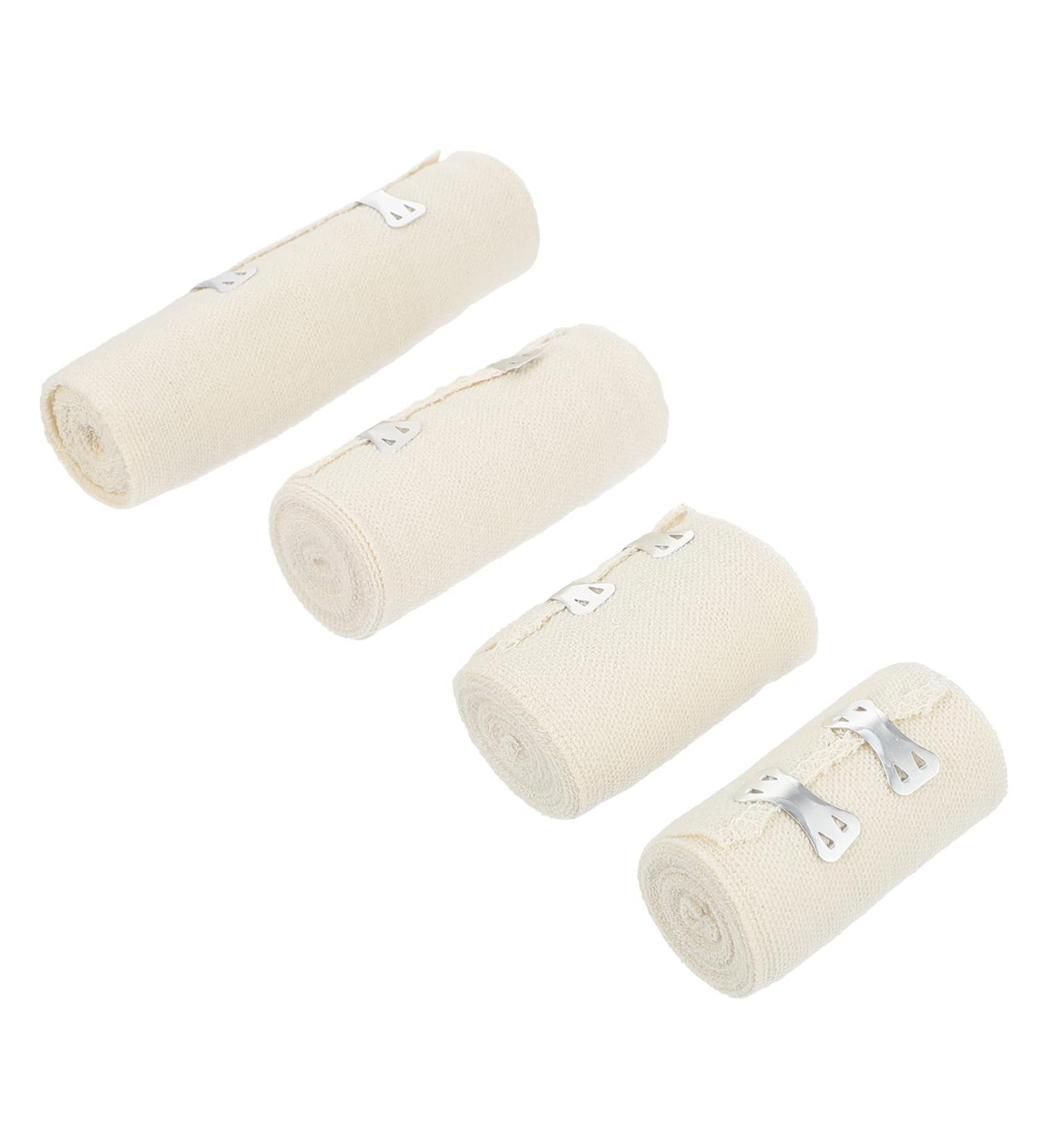 Baluue 4 Rolls Elastic Band Gauze Pads - Non Woven Stretchy Self Adherent Wrap | Medical Cohesive Tape for Protection - International Shipping Available - Buy Online on GoSupps.com
