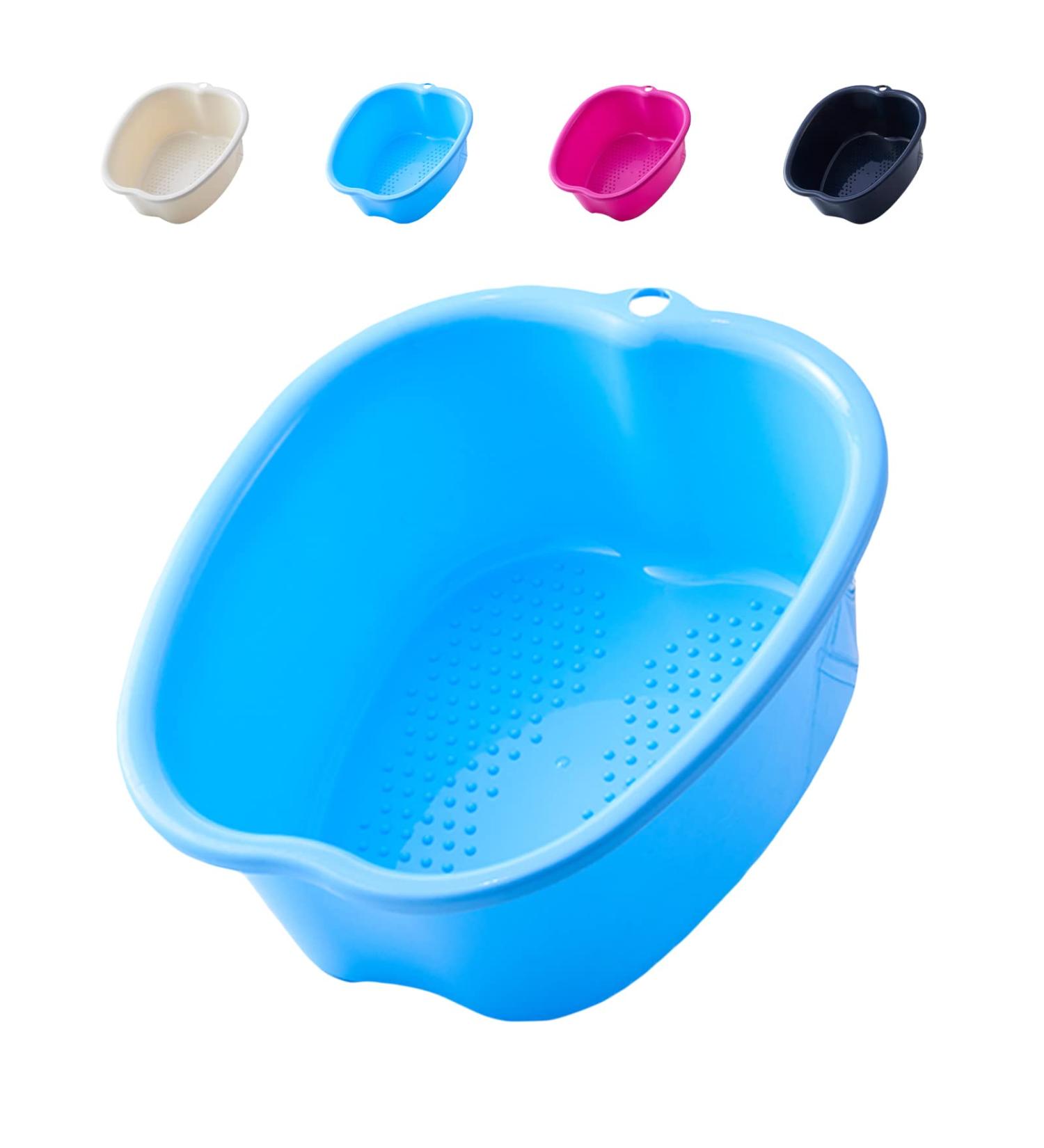 Large Durable Plastic Foot Soaking Tub for Epsom Salt Foot Soak - Home Spa Treatment for Dry Cracked Feet - Blue - Buy Online on GoSupps.com