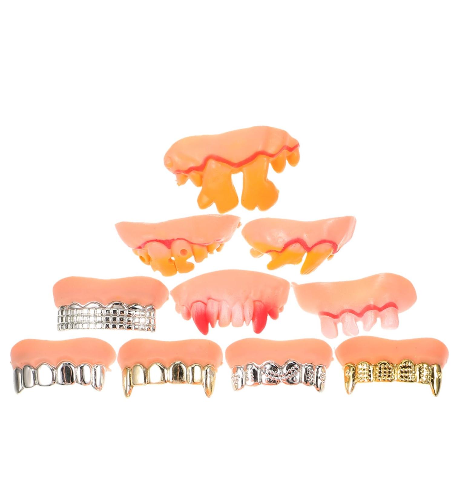 Hapinary 10pc Combie Teeth - Fun Masquerade & Halloween Costume Vampire Teeth Creepy & Funny Horror Props - Buy Online on GoSupps.com