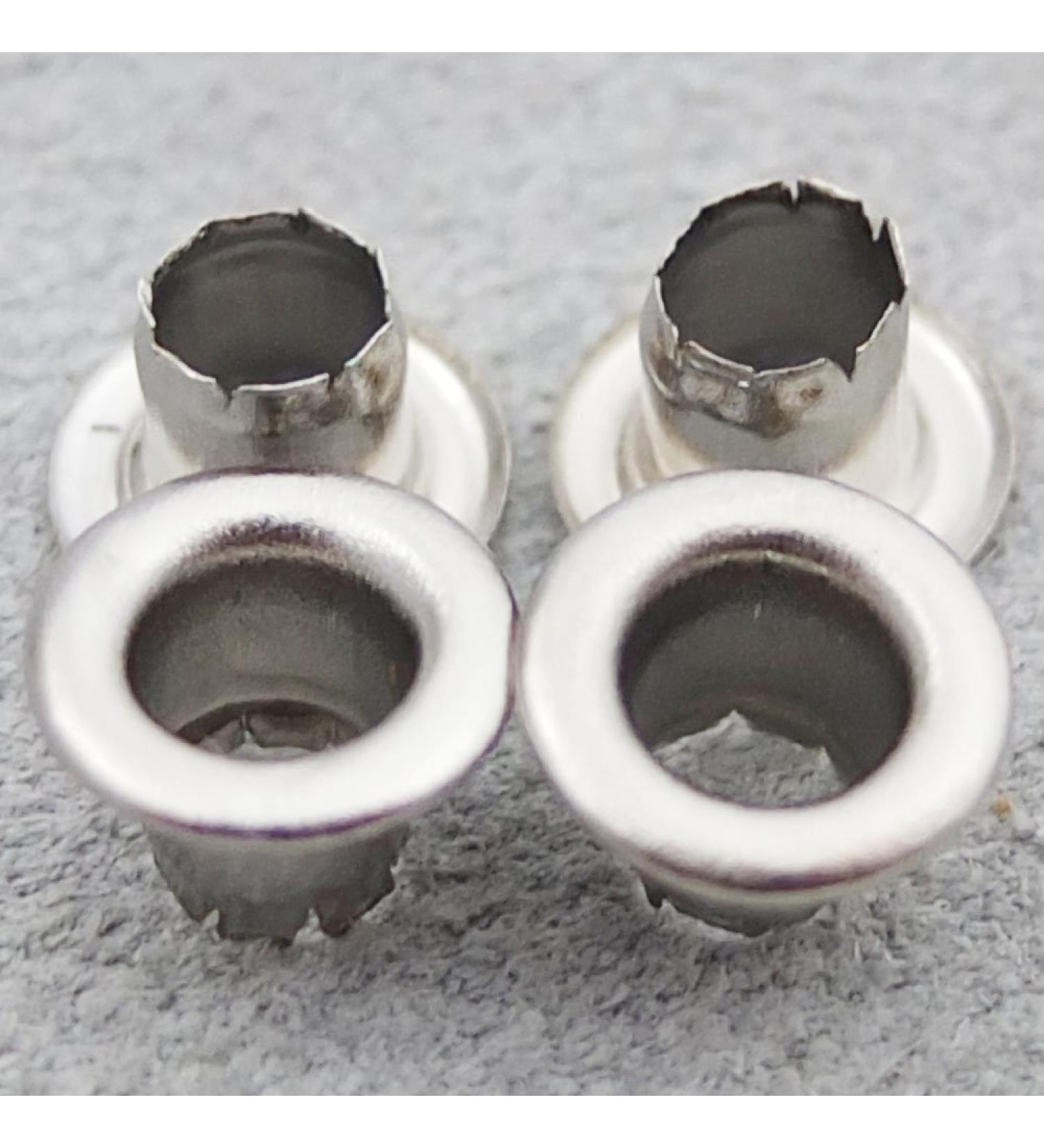 Bluemoona 1000 Pcs - Grommet Eyelets 3/16" 4mm Canvas Clothes Leather Self Backing (Nickel)