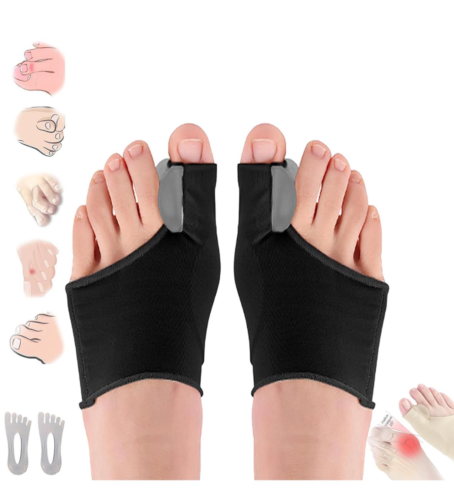 Smilamo Premium Bunion Corrector Sock - Comfortable Orthopedic Big Toe Straightener for Women | Bunion Relief with Browsluv - 1 PC Black - Buy Online on GoSupps.com