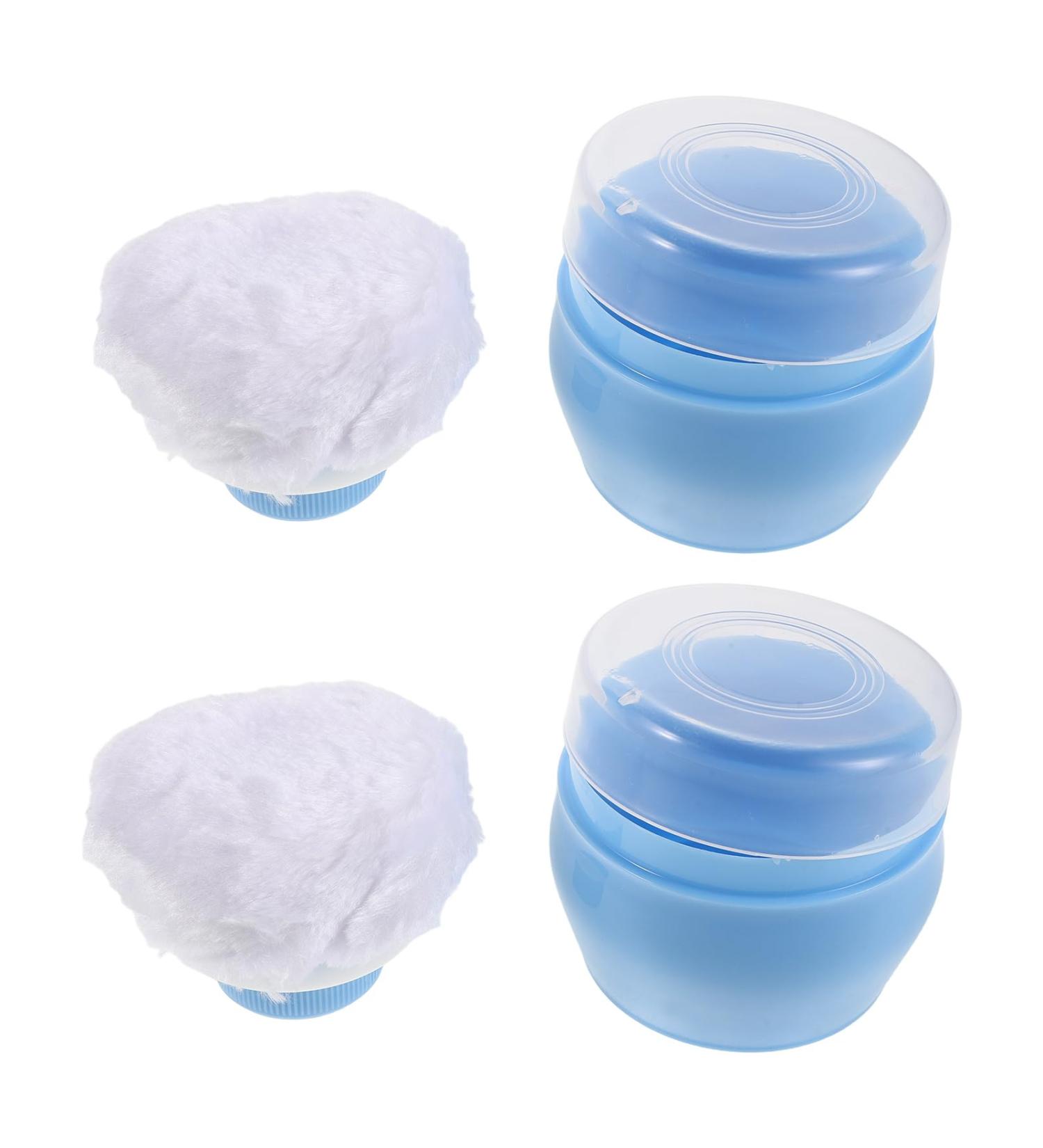 Toyvian Lot de 2 Distributeurs de Poudre de Voyage avec tui et Houppette Douce Bleu Ciel Bo te Poudre Portable pour B b s Application Uniforme Rangement S curis pour Soins B b  - Buy Online on GoSupps.com