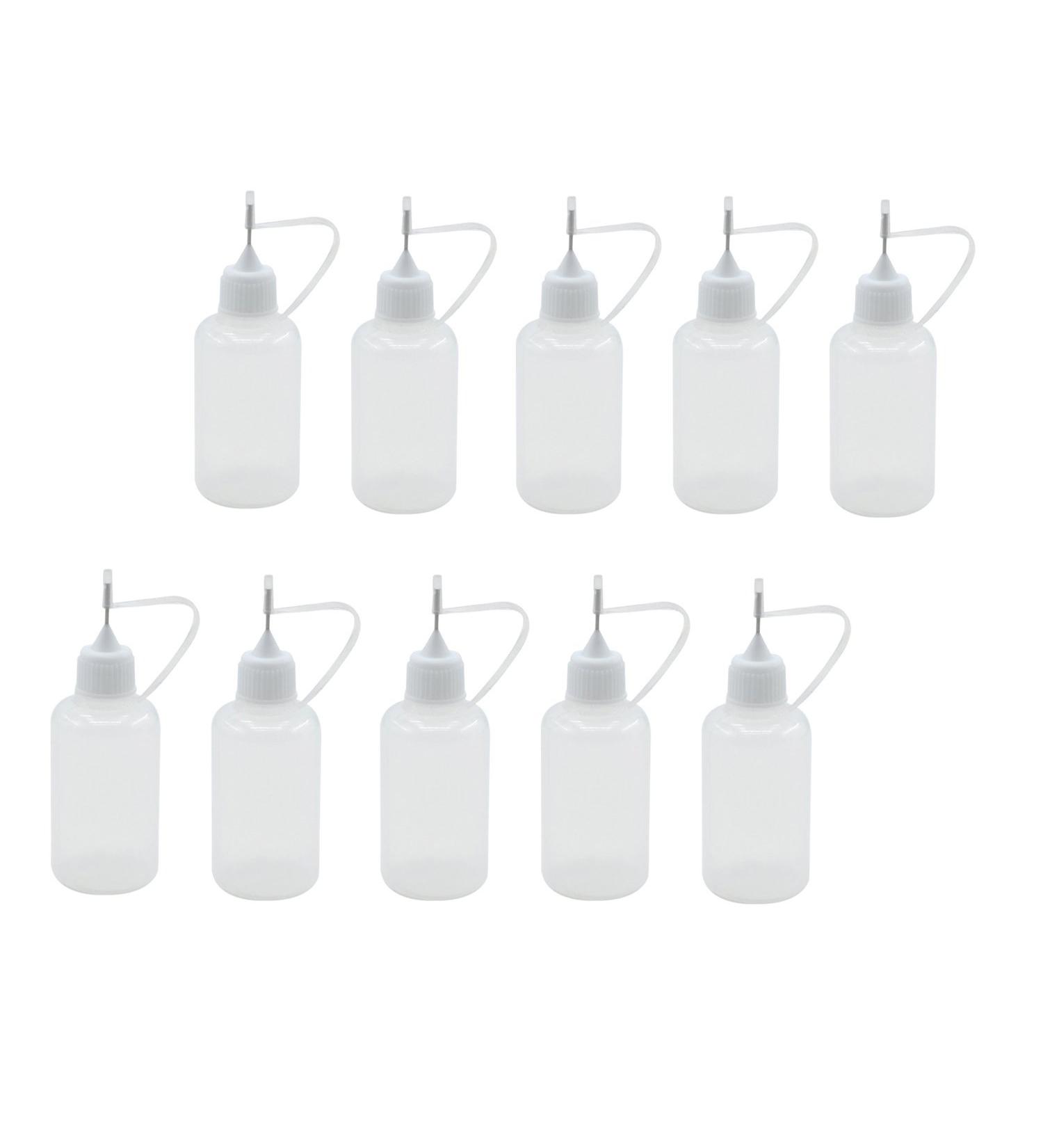 10x 30ml Precision Tip Glue Applicator Bottles - DIY Quilling Tool - Needle Squeeze Bottle - Buy Online on GoSupps.com