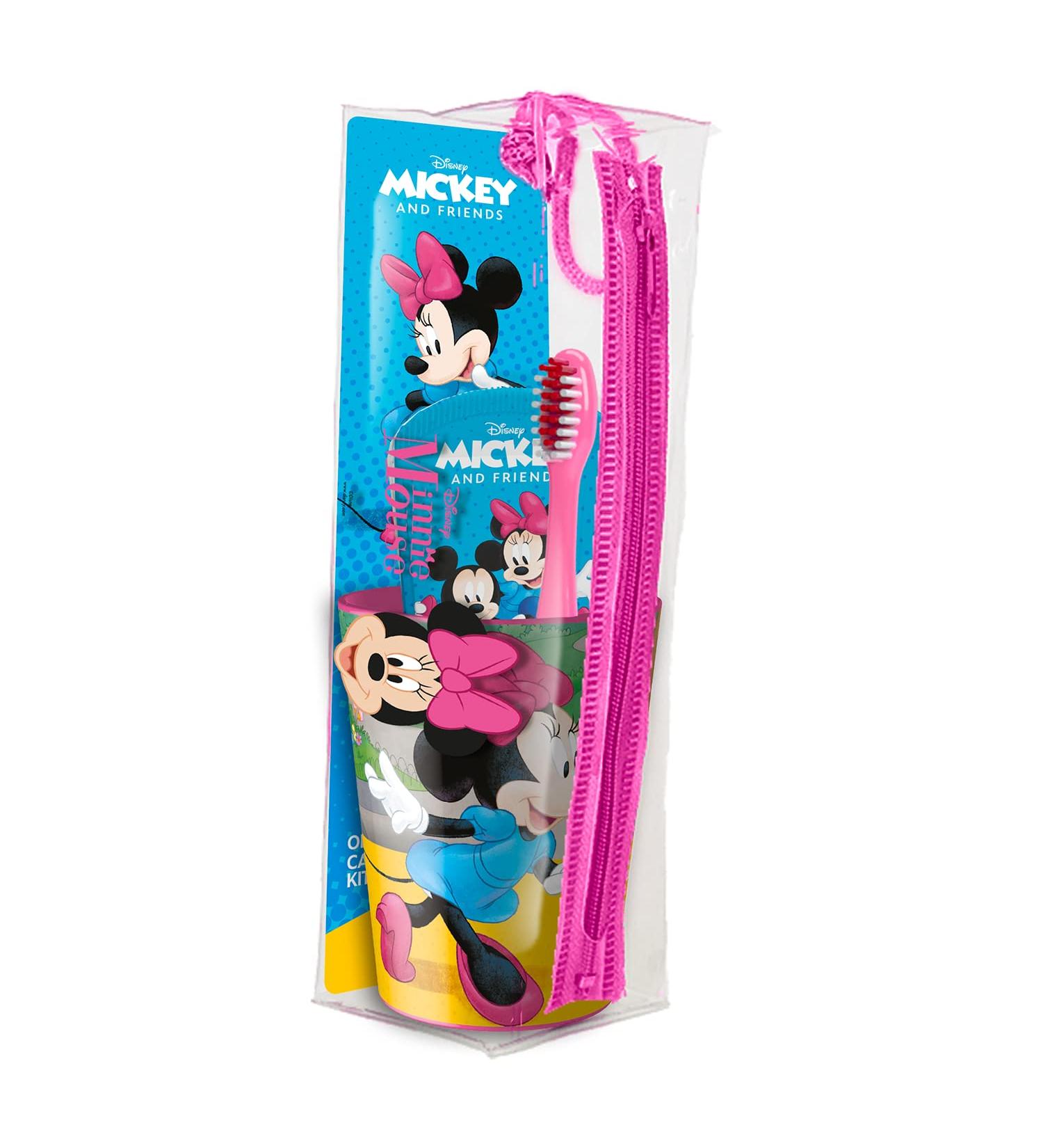 Minnie Travel Pouch Set for Kids - Toothbrush, Toothpaste, Beaker - Birthday Gift Idea - Buy Online on GoSupps.com