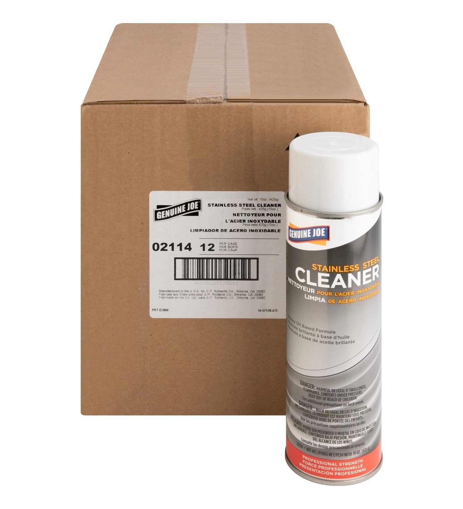 Genuine Joe GJO02114 Stainless Steel Cleaner and Polish 15oz Multi
