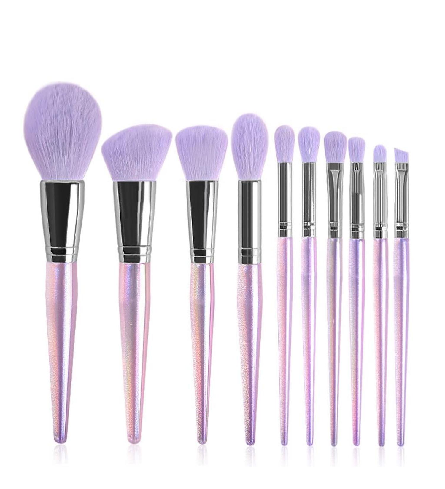 10-Piece Makeup Brush Set | Premium Wooden Handle Beauty Tools for Flawless Eyeshadow Application - Buy Online on GoSupps.com