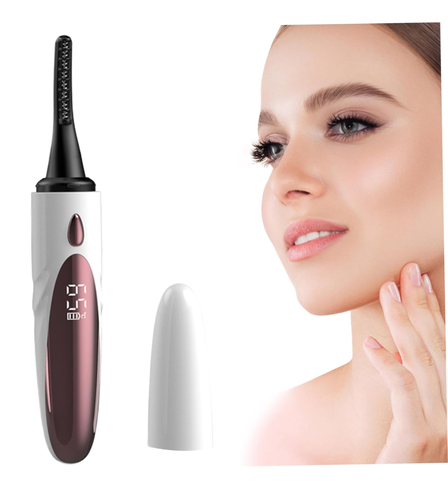 Electric Heated Eyelash Curler - Double-Sided Anti-Burn 4 Temp Settings Rechargeable with Comb - International Shipping Available - Buy Online on GoSupps.com