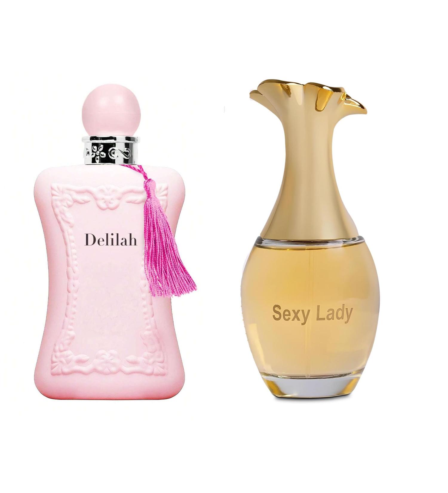 Women's Delilah&Sexy Lady Perfume Set Romantic Floral Scent Eau De Parfum Spray for Women 3.4 Fl Oz Each Bottle Daily Used Fragrance - Buy Online on GoSupps.com
