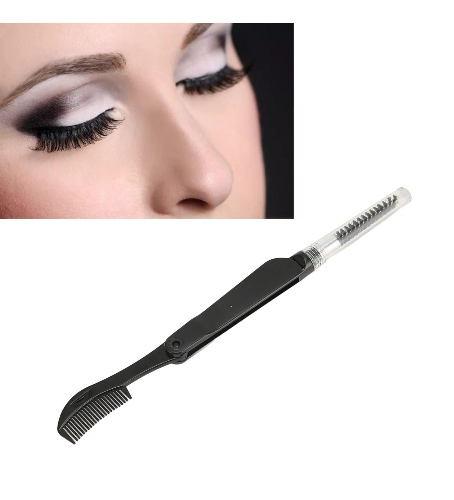 Eyebrow Eyelash Shaper Eyelash Comb Double Head Brush Makeup Grooming Tool Cosmetic with 2 Different Spoolie Brushes for Eliminating Mascara Clumps Grooming and Shaping Brow for Women Girls Cosmetic - Buy Online on GoSupps.com