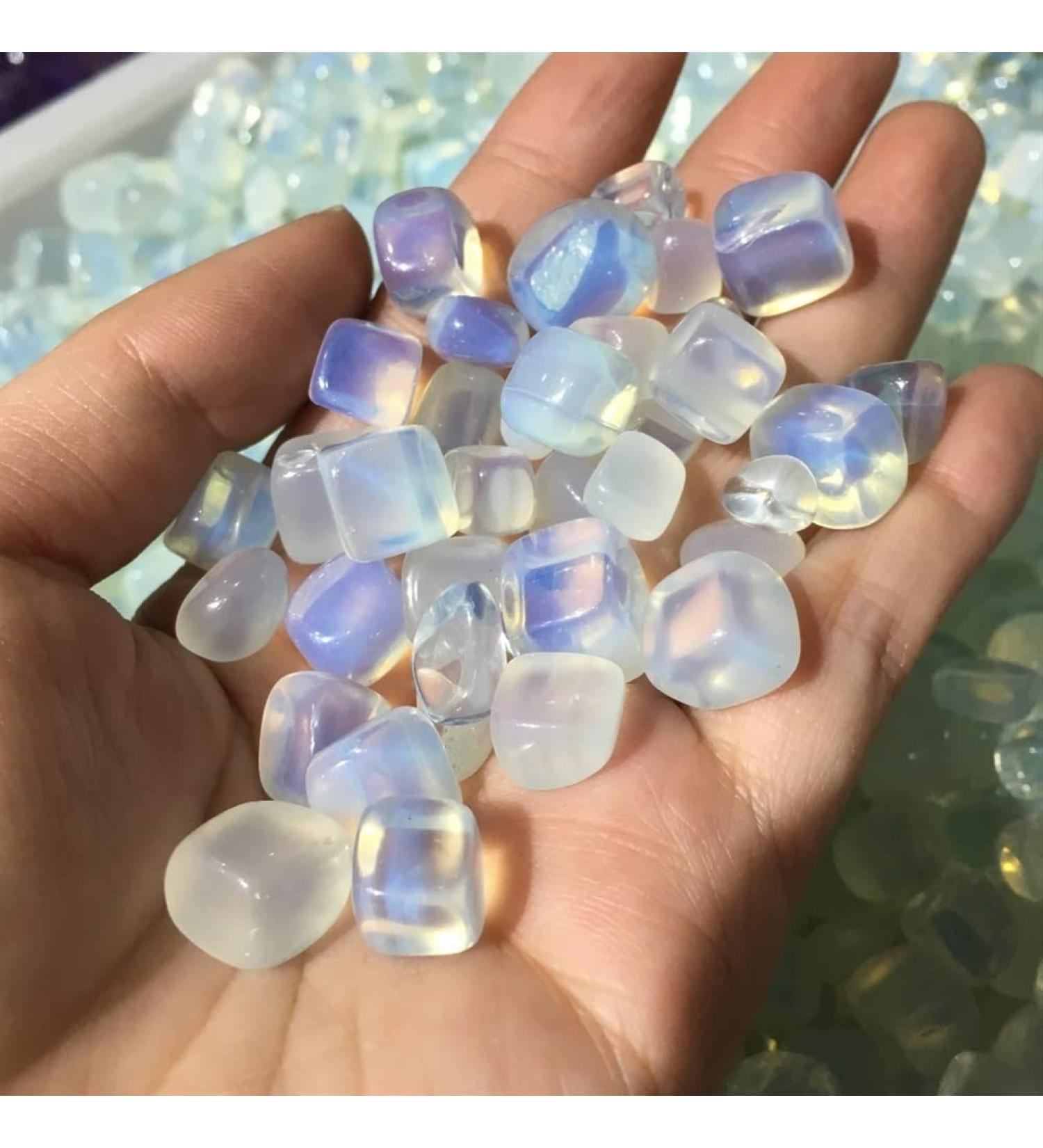 Natural Crystal Natural White Opal Rock Stone Gravel Crystal Polished Lucky Powerful Natural Stones and Minerals Stone Mineral Specimen (Size : 1000g) - Buy Online on GoSupps.com