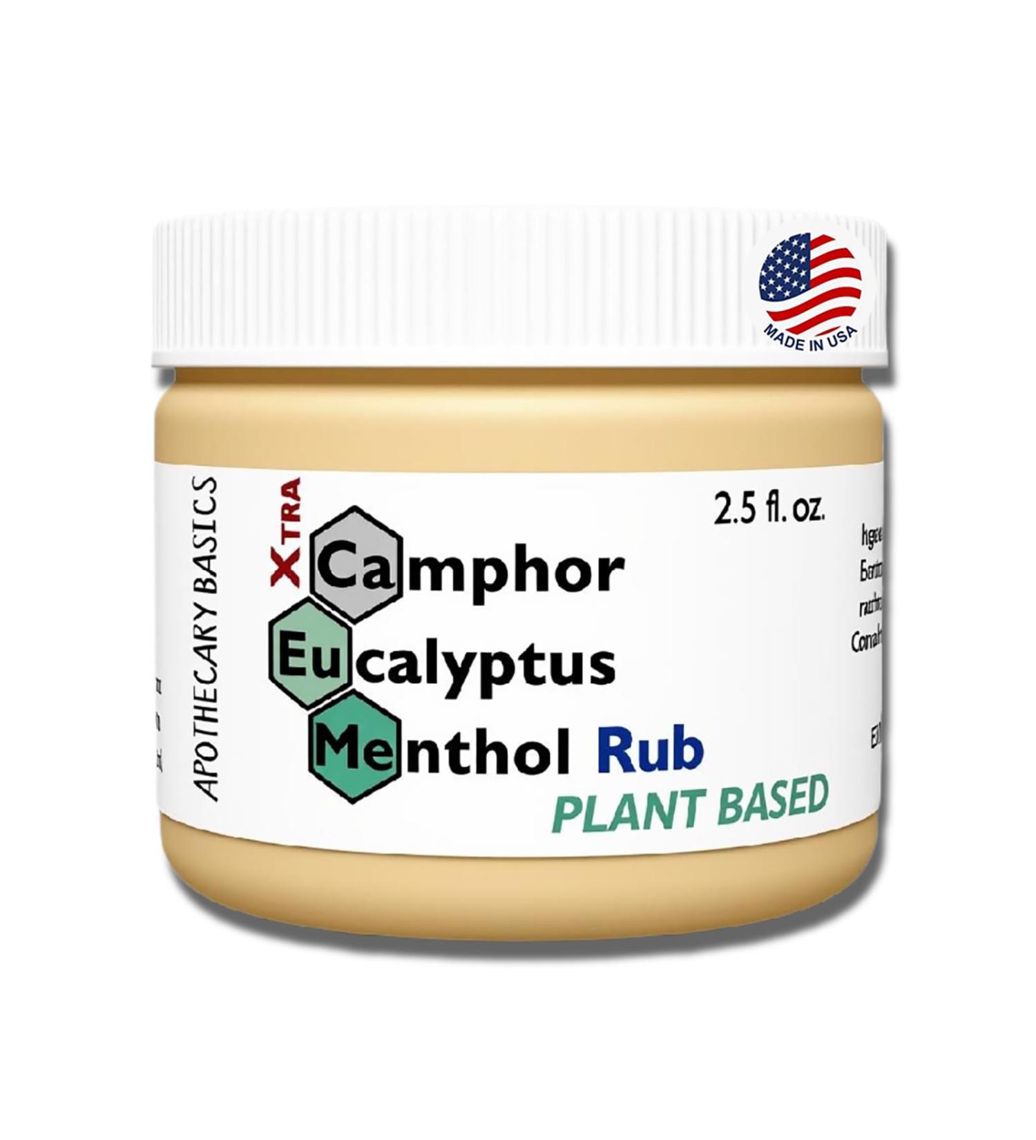 Camphor+Eucalyptus+Menthol Plant Based Xtra Rub with Organic Shea Butter Handmade with Menthol Camphor & Eucalyptus Soothing Refreshing & Moisturizing 2.5 fl oz - Buy Online on GoSupps.com