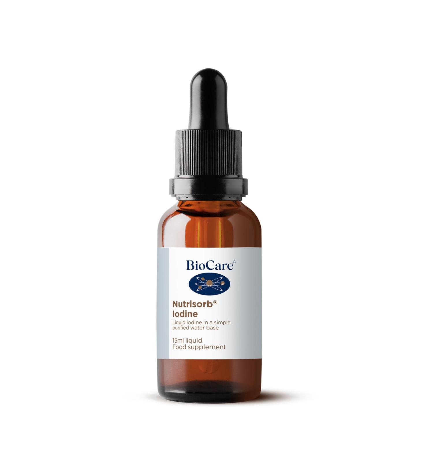 BioCare Nutrisorb Iodine | Thyroid & Energy Support Supplement - 15ml - Buy Online on GoSupps.com
