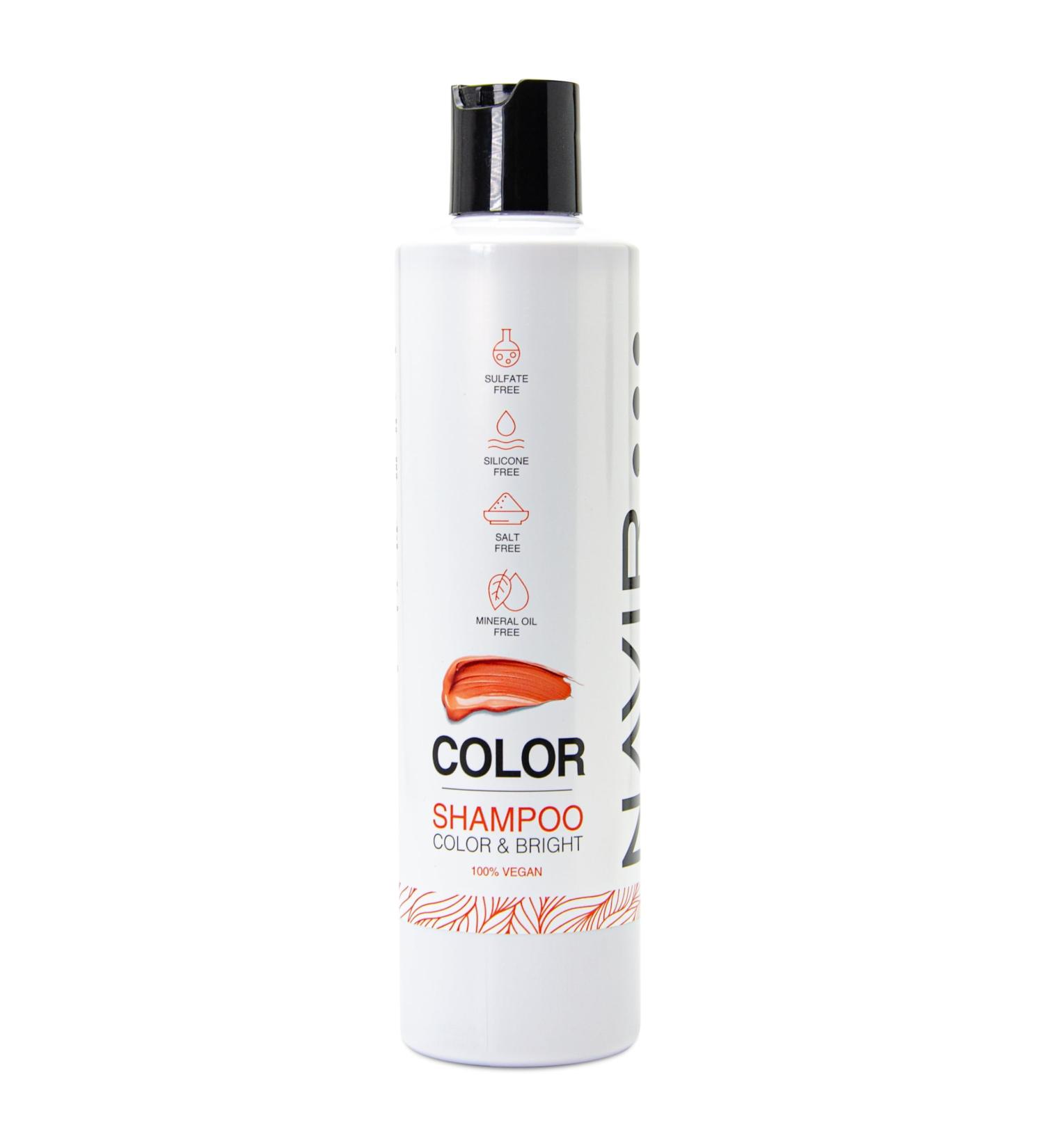Navir Profesional NAVIR Profesional | Shampoo for Coloured Hair - Deep Nutrition with Radish Root & Wheat Germ Protection & Shine for Lasting Colours - 400ml