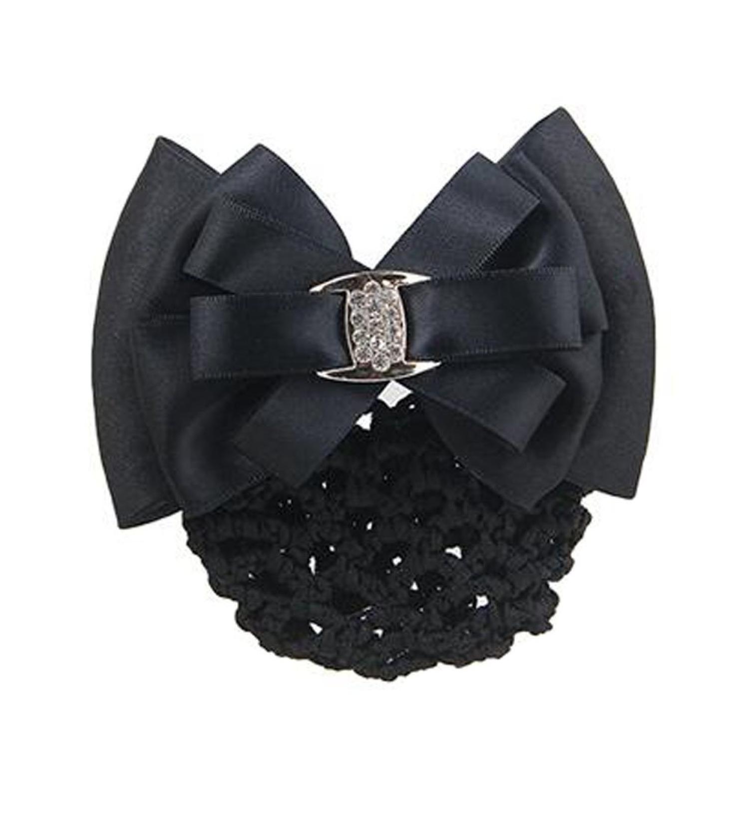 Bowknot Snood Net Net Hair Clip Net Hair Clip Barrette Hairnet Ladies Snood Net Hairnet Hair Clip Bun Cover Barrette F03