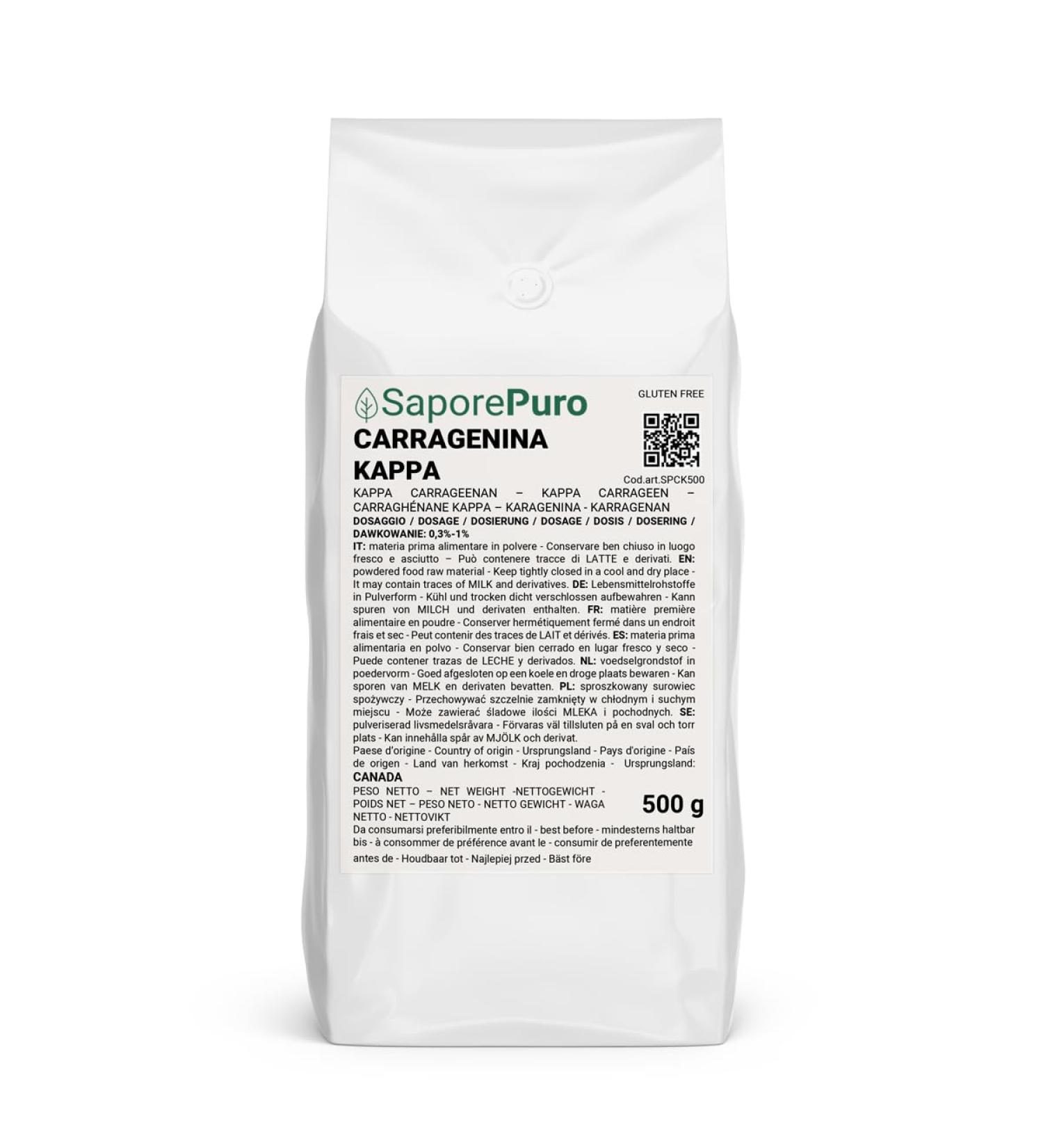 Saporepuro CARRAGHENAN powder 500g - ideal for ice cream, desserts, gels